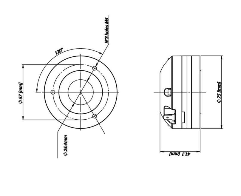 18 Sound ND1050-8 HF Compression Neo Driver 1-inch Exit Throat 50 Watts Rms 100 Watts Peak 8-Ohm Motorcycle Car Pro Audio Component Sound Speaker 1.75 inch Voice Coil