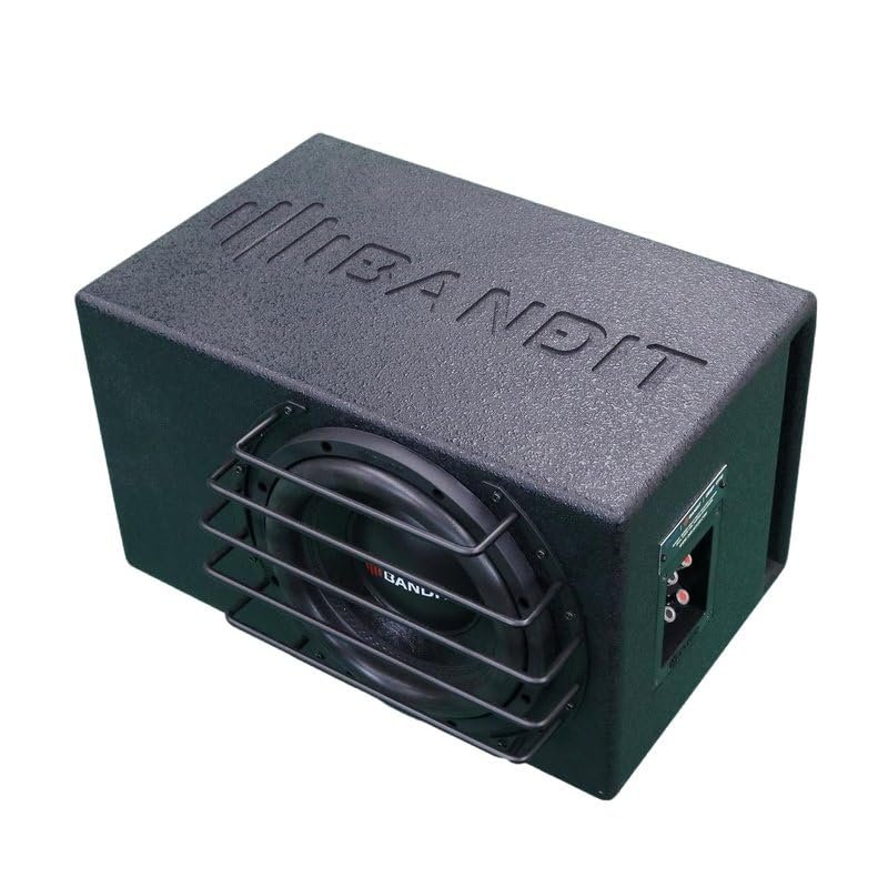 DEEJAY LED BANDIT10 Despacito Single 10-inch Subwoofer in A Box Cabinet 1000 Wrms 2000 Watts Peak with Grill Guard and Two Voice Coils 4 ohms Each