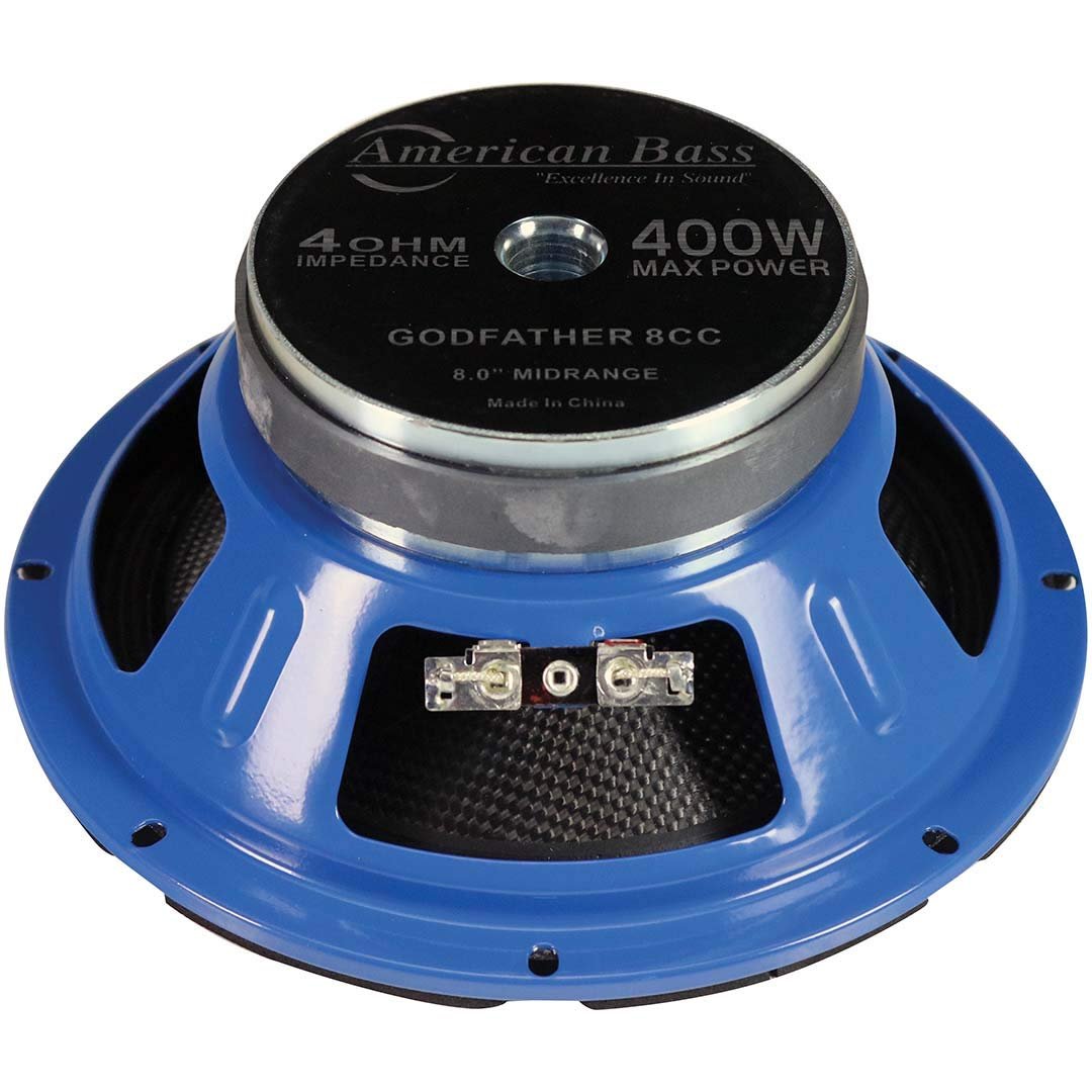 American Bass GF8CC Godfather 8 Midrange 400 Watts 4 Ohm Carbon