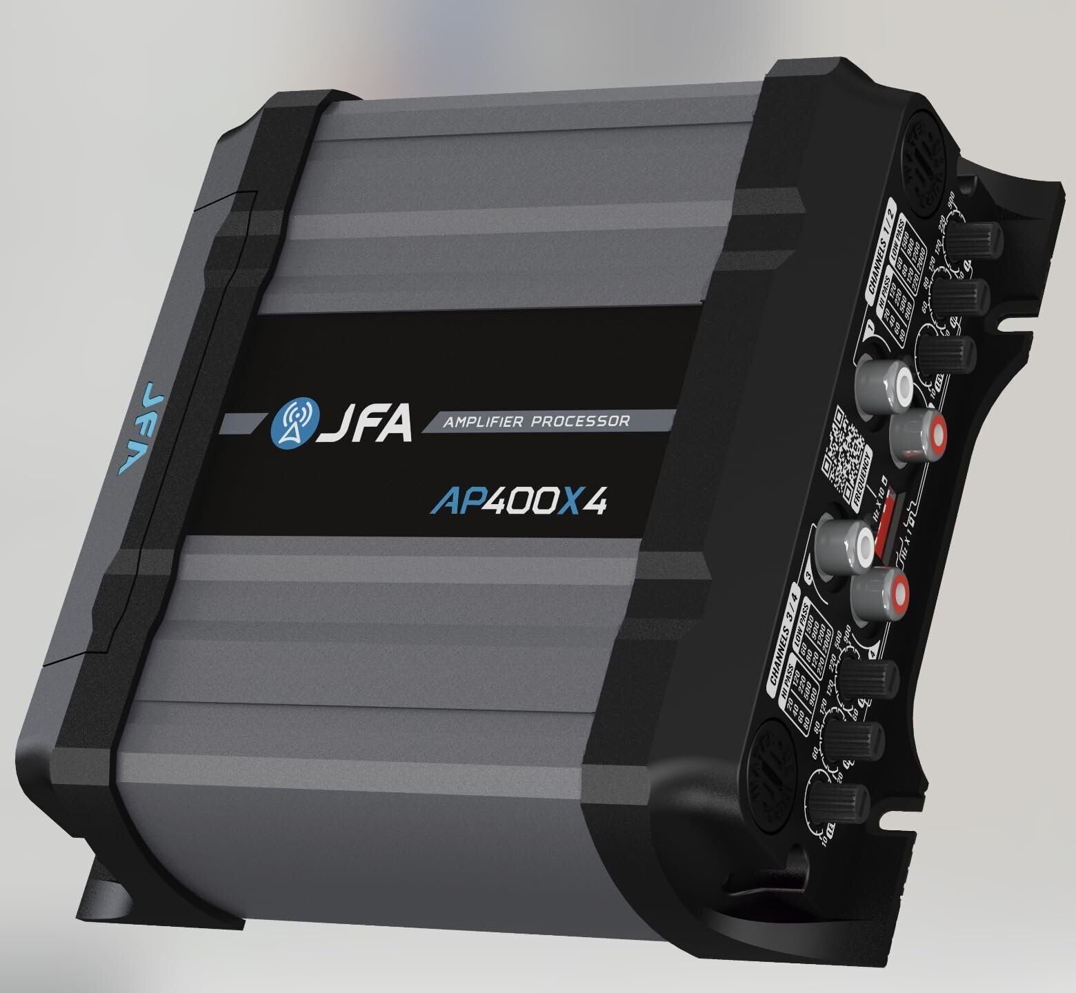 JFA 2-in-1 Amplifier & Audio Processor 400X4 Class D for Car & Motorcycle...