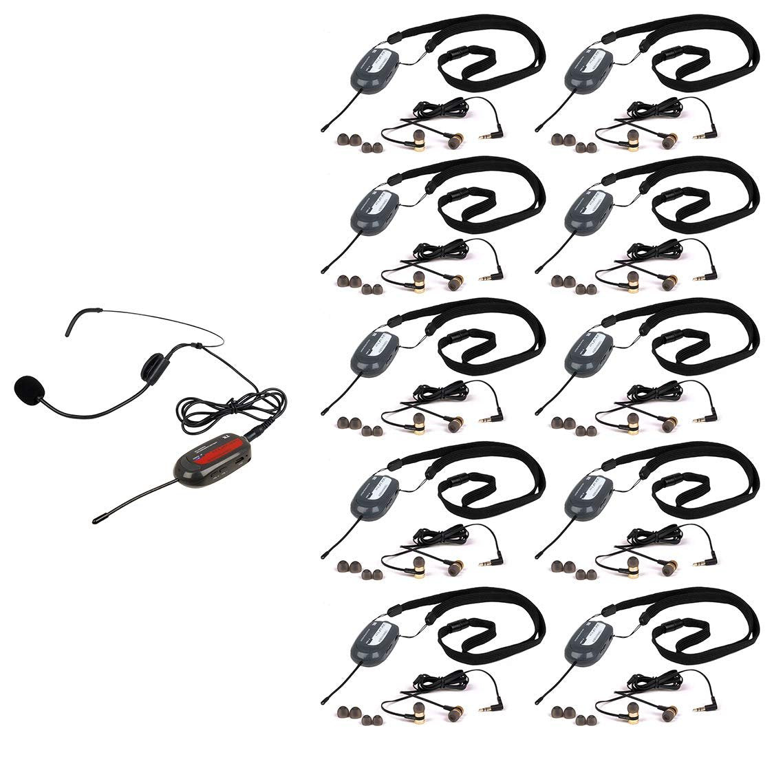 VocoPro 13 User Digital UHF Tour Guide System wi