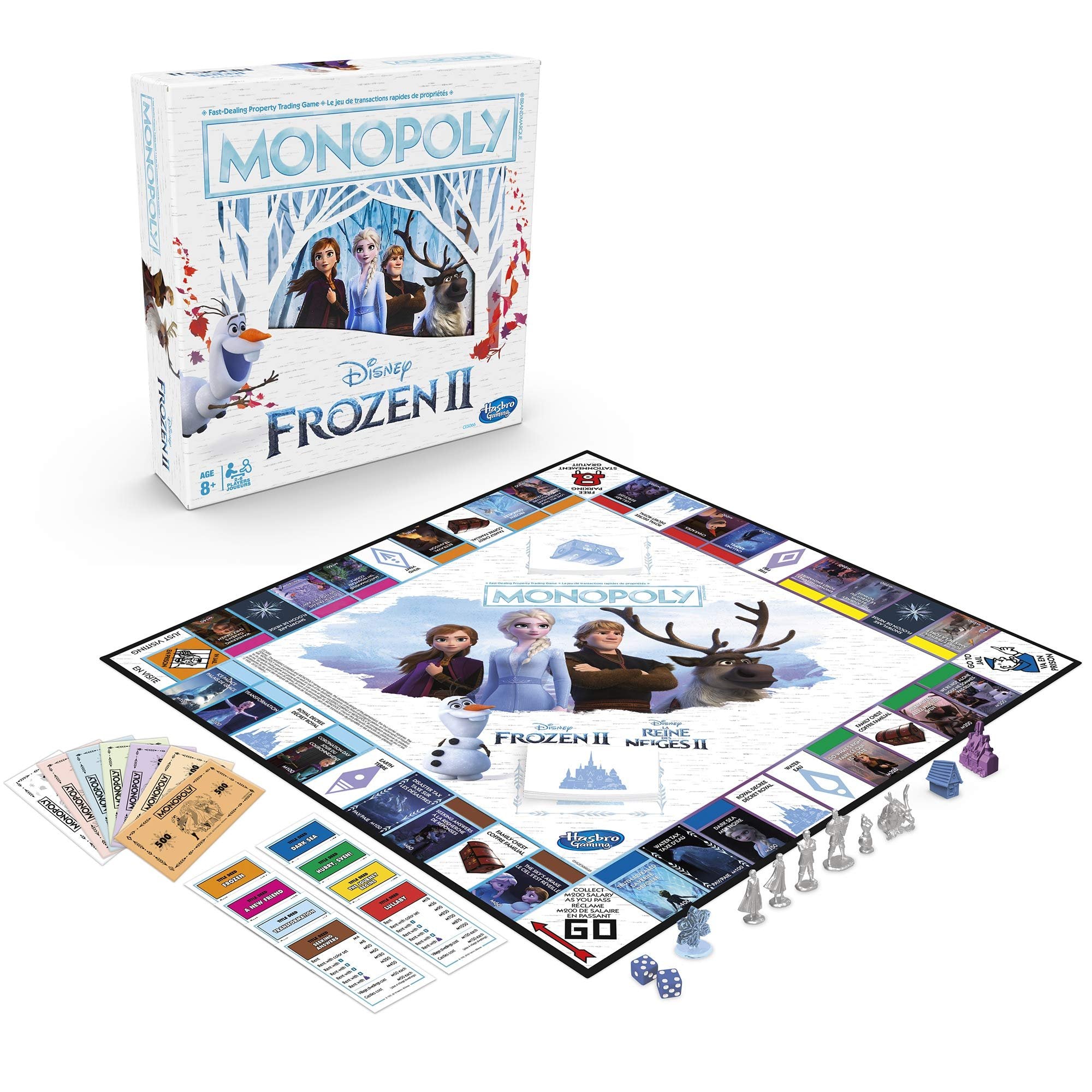 Hasbro Disney Frozen II Monopoly (Bilingual - English/French)