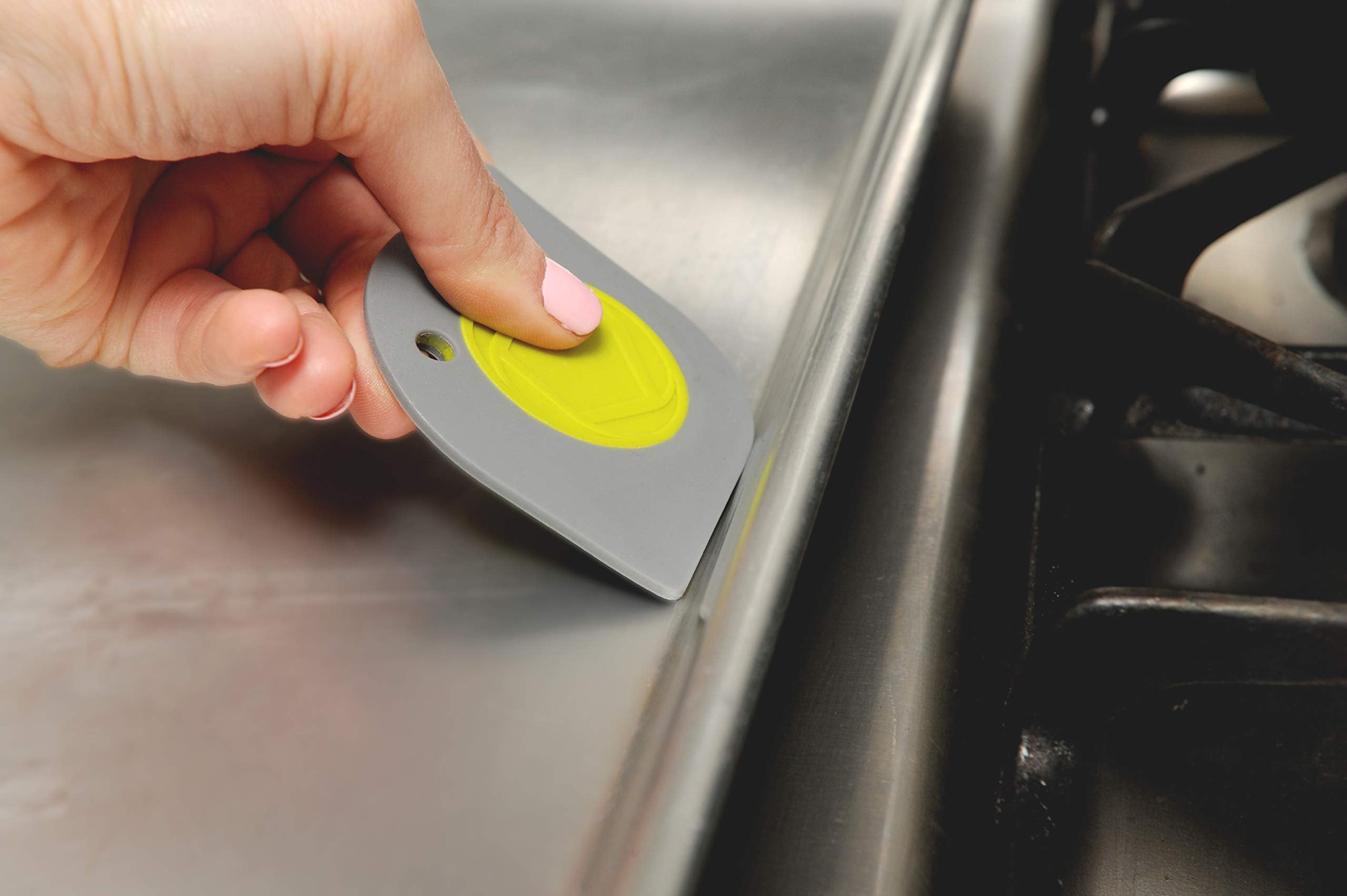 Full Circle Power Couple Cast Iron Pot Cleaner, Pan Scraper, White