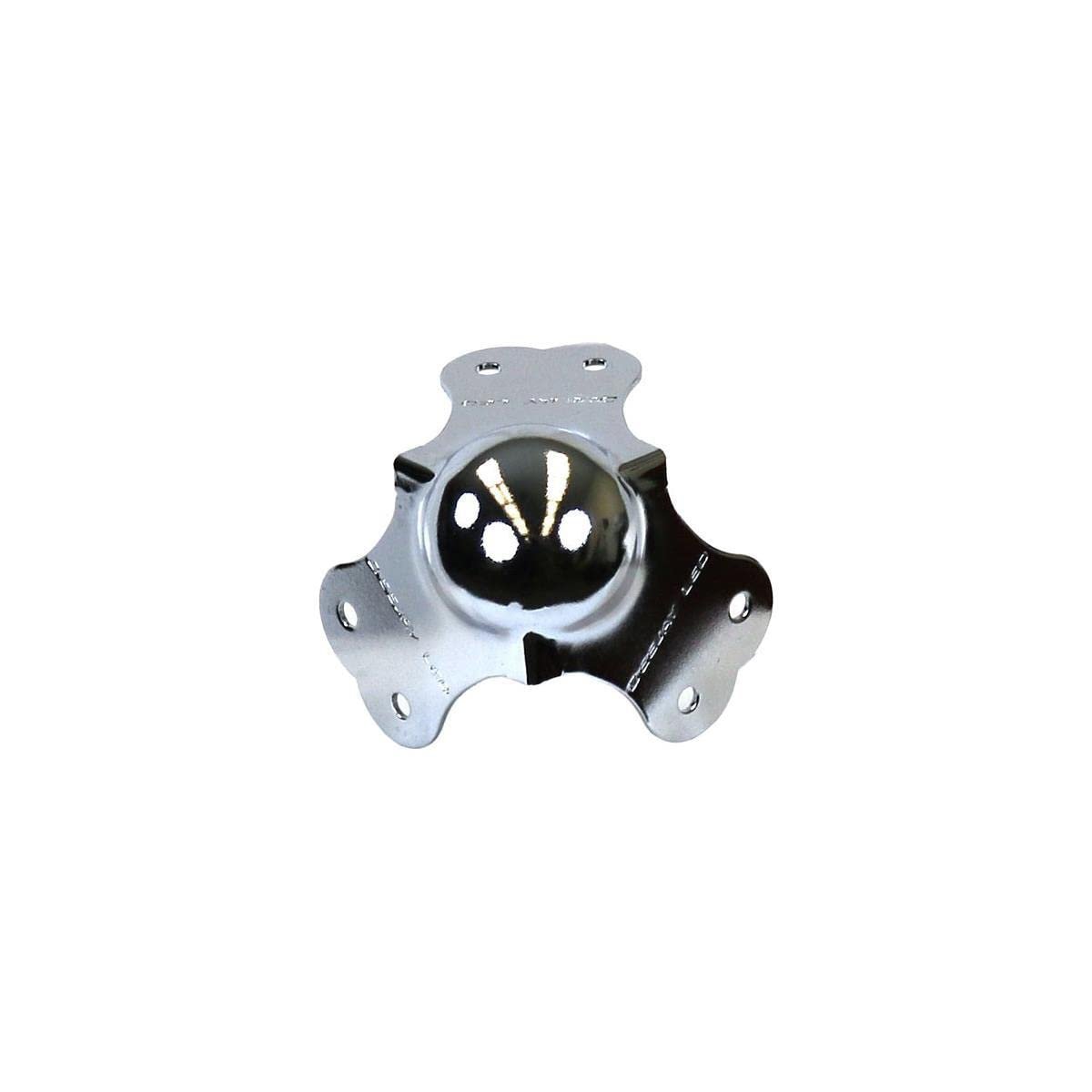 Professional Flight Case Hardware-big Ball Corner Chrome Plated 14 Gauge Steel Ball Corner Comes With Top Quality Three-prong Six-rivet Anchor ,Two Rivets Per Leaf DEEJAYLED TBHBIGBALLCORNER