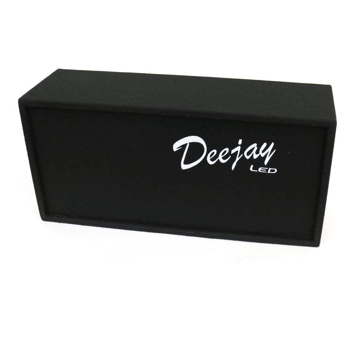 DEEJAY LED D6T2H1VYGREEN Two 6-in Woofers Plus Two Tweeters and One Horn Green Empty Chuchera Speaker Enclosure