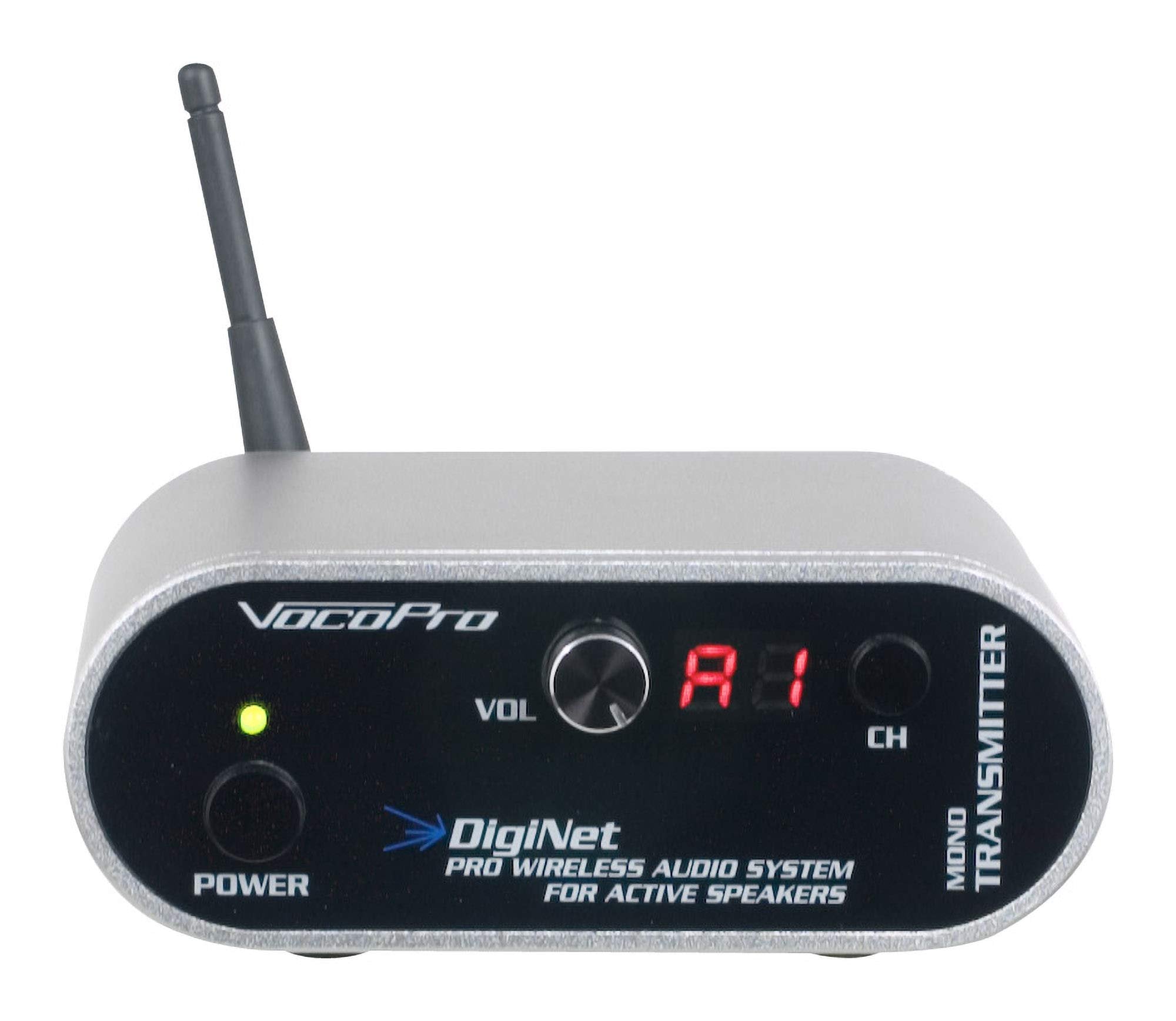 VocoPro Mono Transmitter/Range Extender Professional Wireless Audio System, XLR, Silver, DigiNet-MT