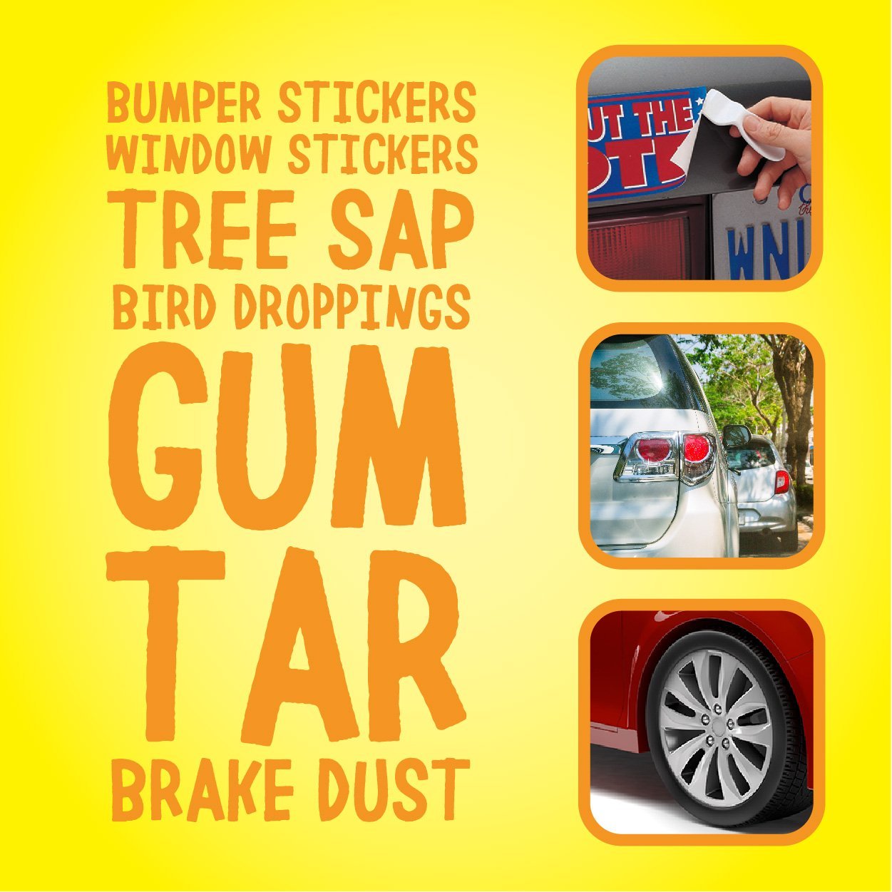 Goo Gone Automotive - Cleans Auto Interiors, Auto Bodies and Rims, Removes Bugs & Stickers - 16 Fl. Oz.