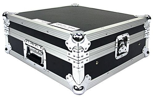 DEEJAY LED TBHDJM2000LT Fly Drive Case For Pioneer DJM-2000 Video Club Mixer Controller with Laptop Shelf Heavy Duty Double Edge Tongue and Groove Impact Resistant Aluminum Frame