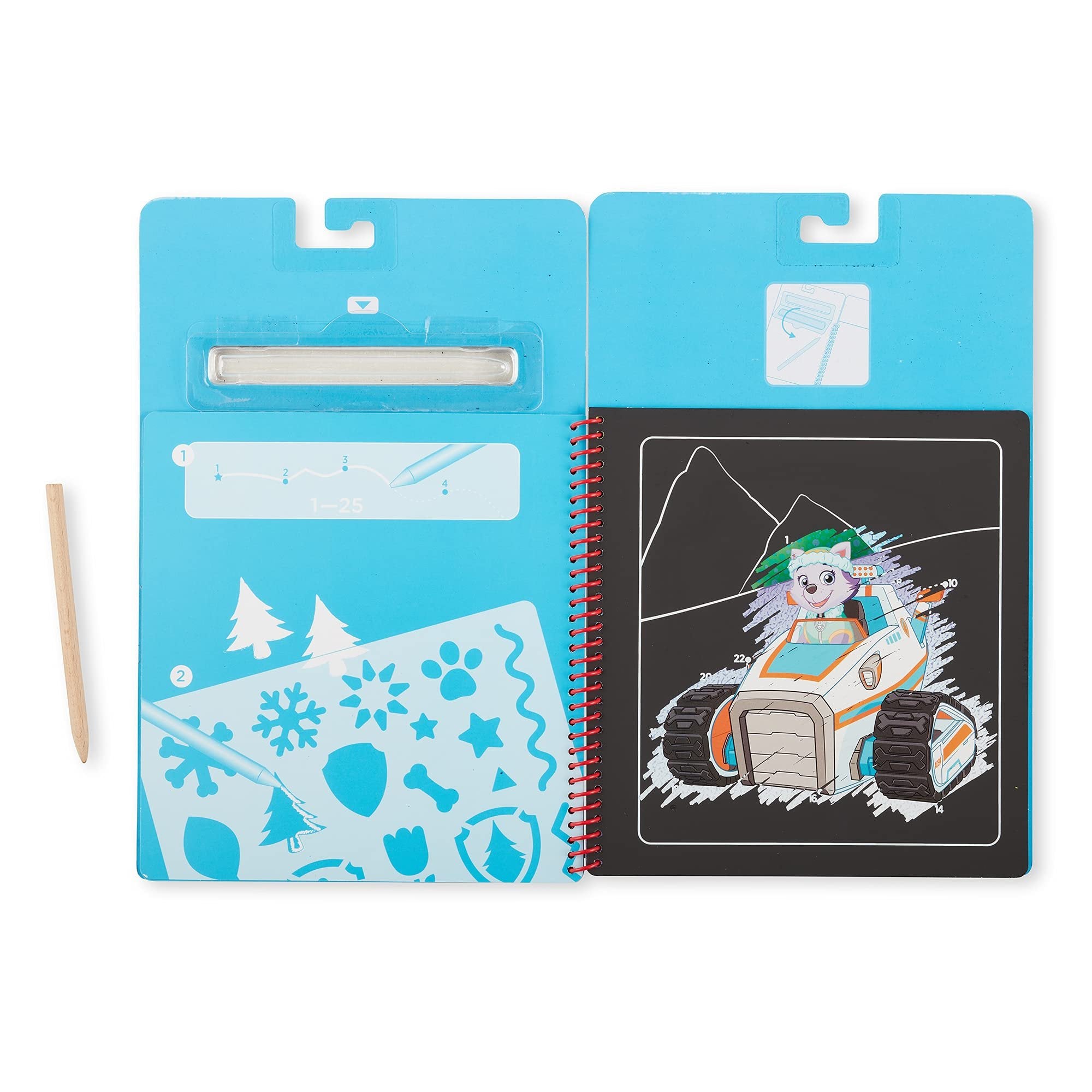 Melissa & Doug PAW Patrol Scratch Art Pad - Skye Colour Reveal Travel Activity Pad