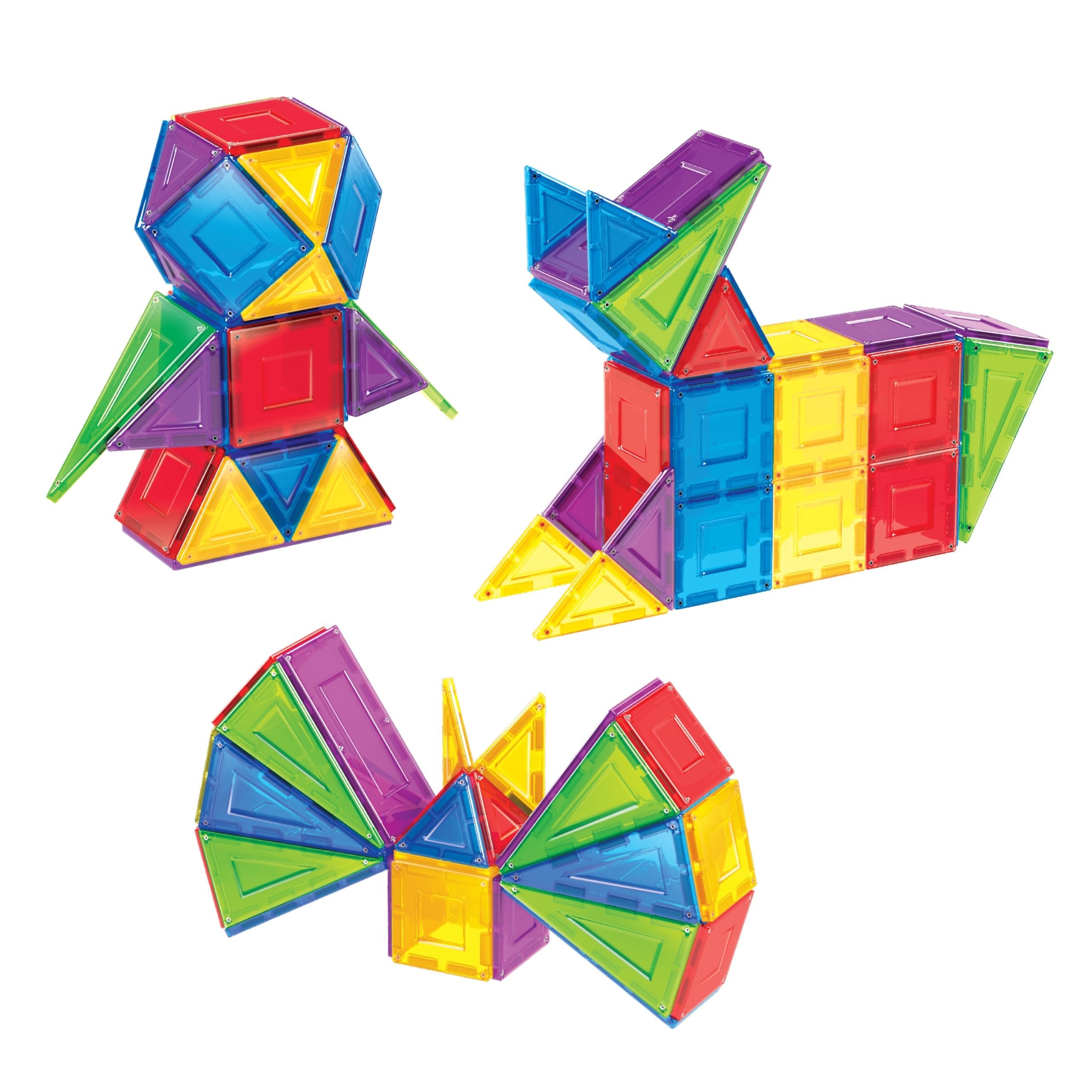 Cra-Z-Art Magrific 3D Magnetic Tile 70 Piece Set - Colorful Magnet Building Tiles with 3D Geometric Shapes - STEM Skills for Ages 3 and Up