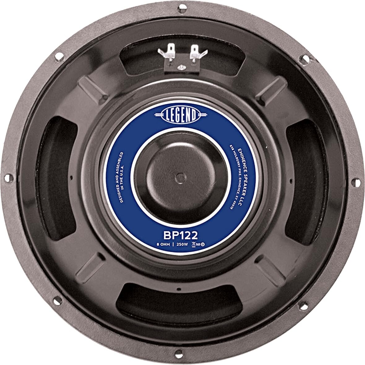 Eminence Legend BP122 12" Bass Guitar Speaker, 250 Watts at 8 Ohms, Black