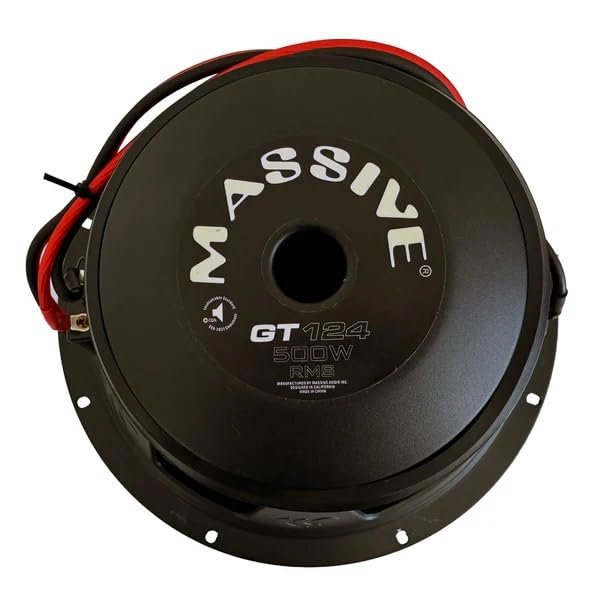 Massive Audio GT12 | 12" 500 Watts RMS / 1000w MAX Dual 4 Ohm Deep Bass Subwoofer