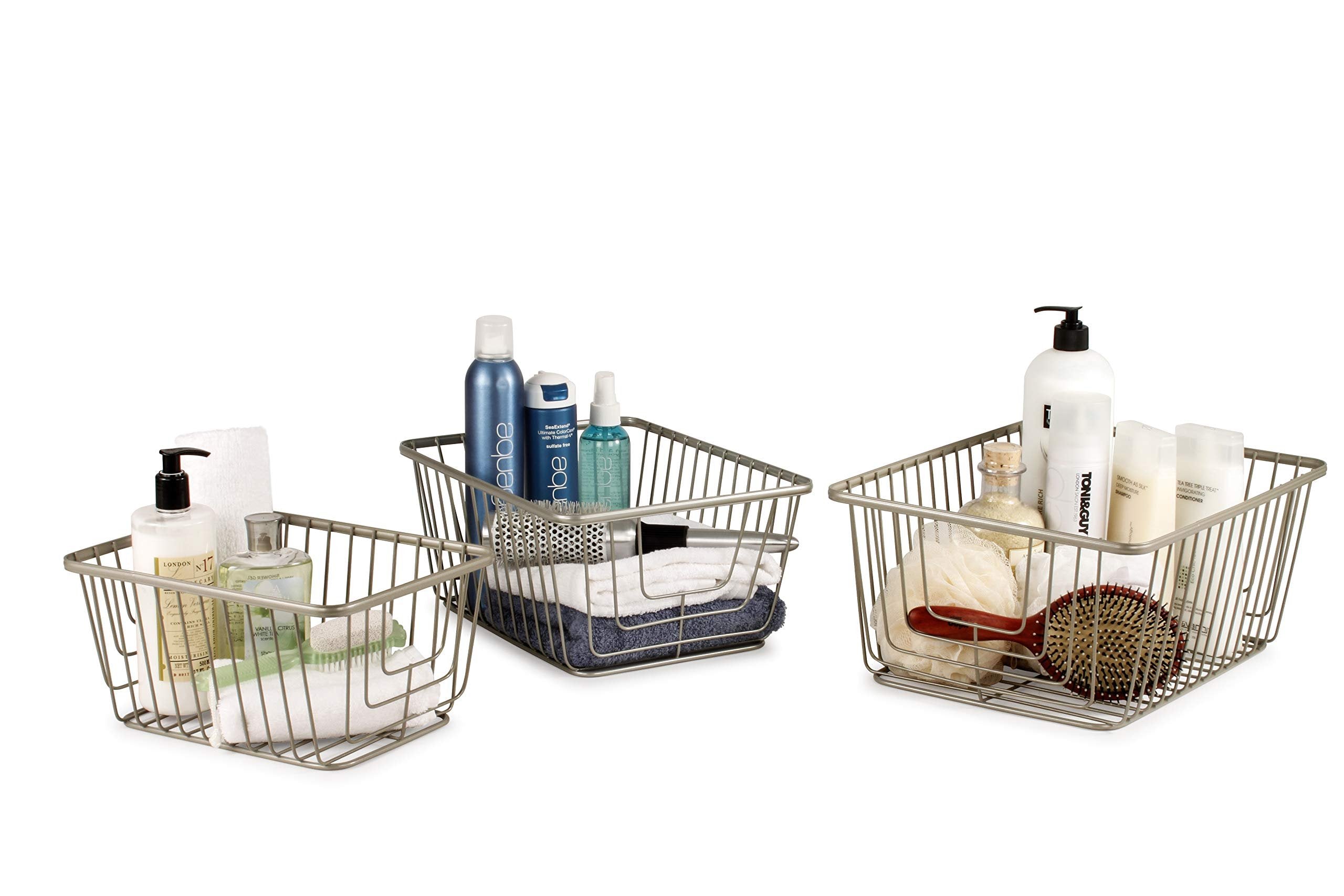 Spectrum Diversified Ashley Basket, Small, Satin Nickel