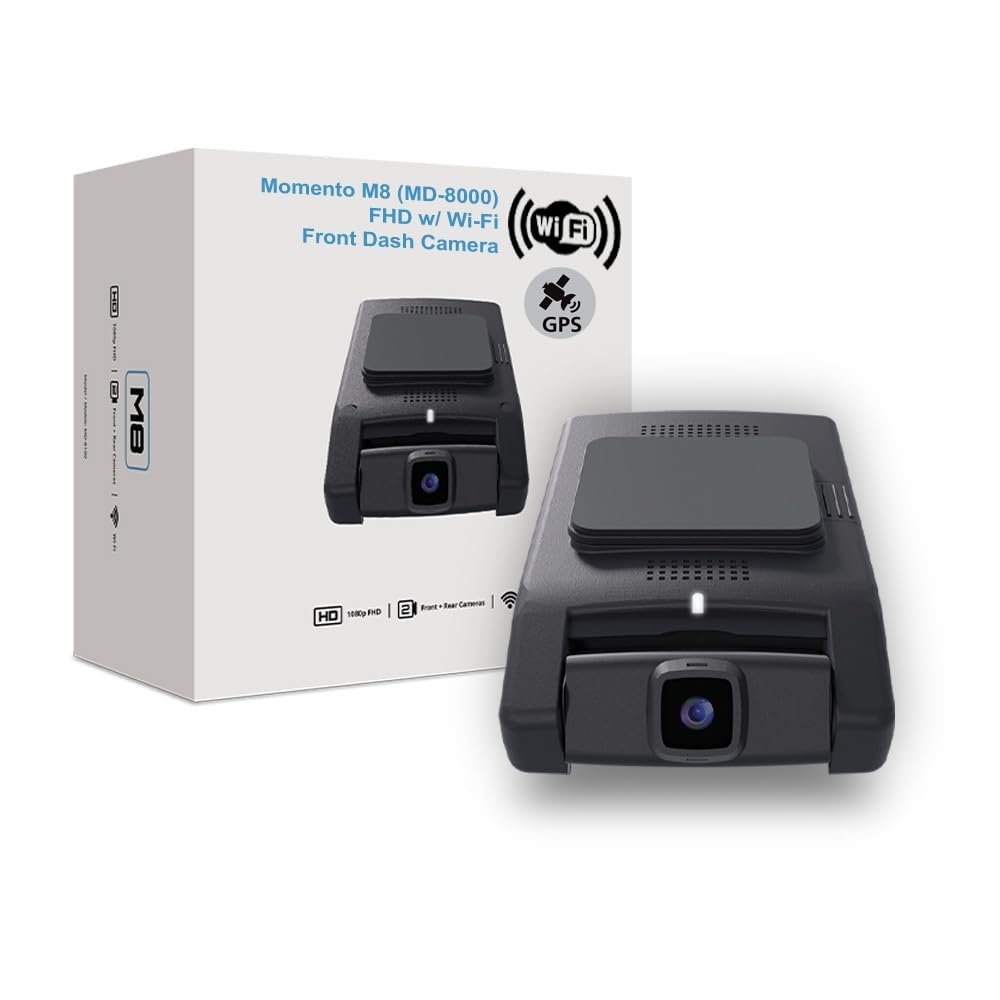 Momento M8 3-Ch FHD w/Dual 5.0GHz Wi-Fi + GPS Front Dash Camera (MD-8000) Includes 32GB MicroSD Card