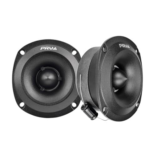 PRV Audio Super Tweeters for Car Audio, 3.5 Inch Bullet Tweeters Pair 240 Watts, PRV Tweeter TW350Ti-4 Slim Titanium Bullet PRO Shallow Tweeters Speakers 4 Ohm - Ultra Slim Easy to Mount Tweeters