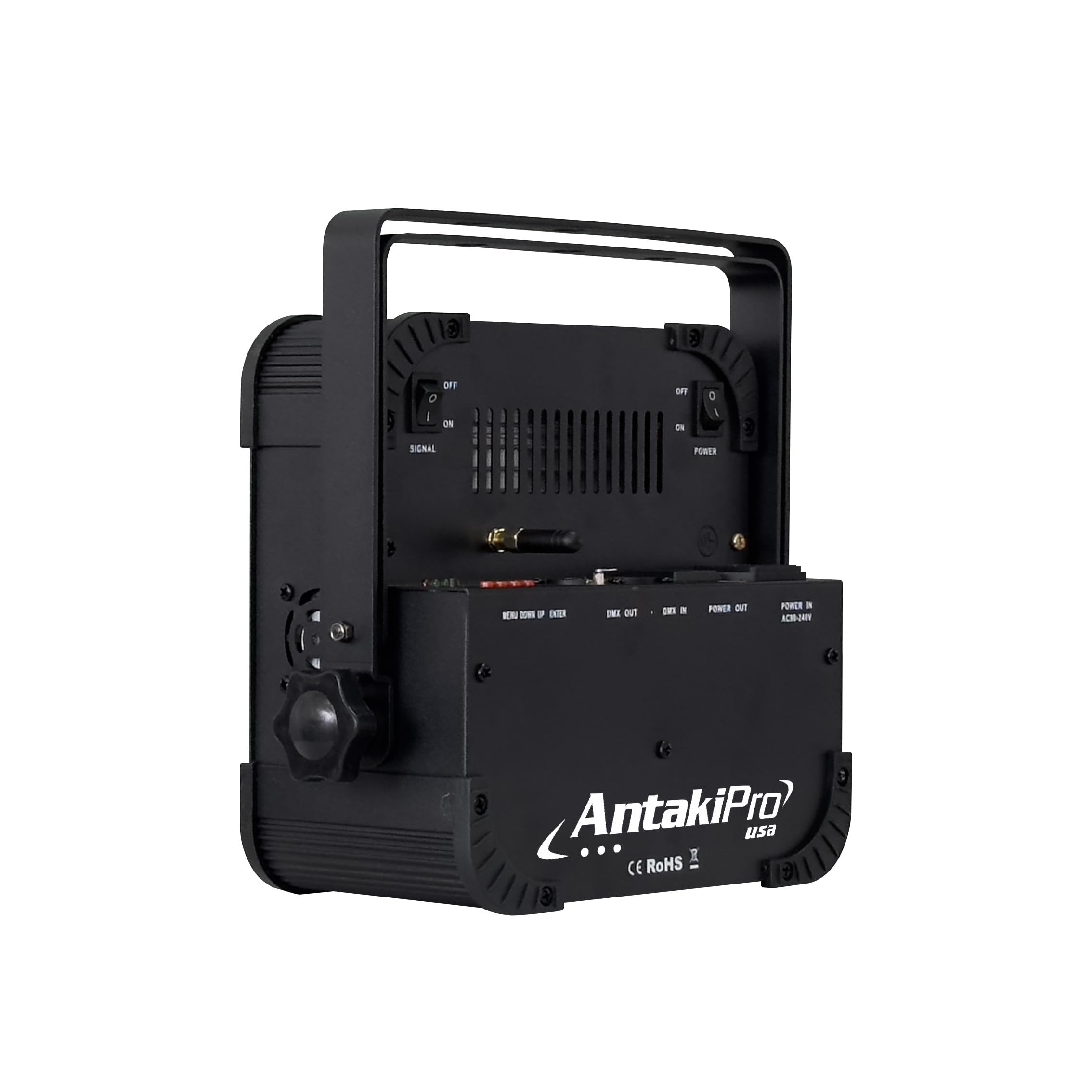 ANTAKIPRO Wireless LED Par Light, Battery Powered Dynamic Stage Lighting with 6×18W RGBWAUV LEDs, DMX512, App & Remote Control, 15°–40° Lens Options, 15h Runtime, 5.84 lb (Black)