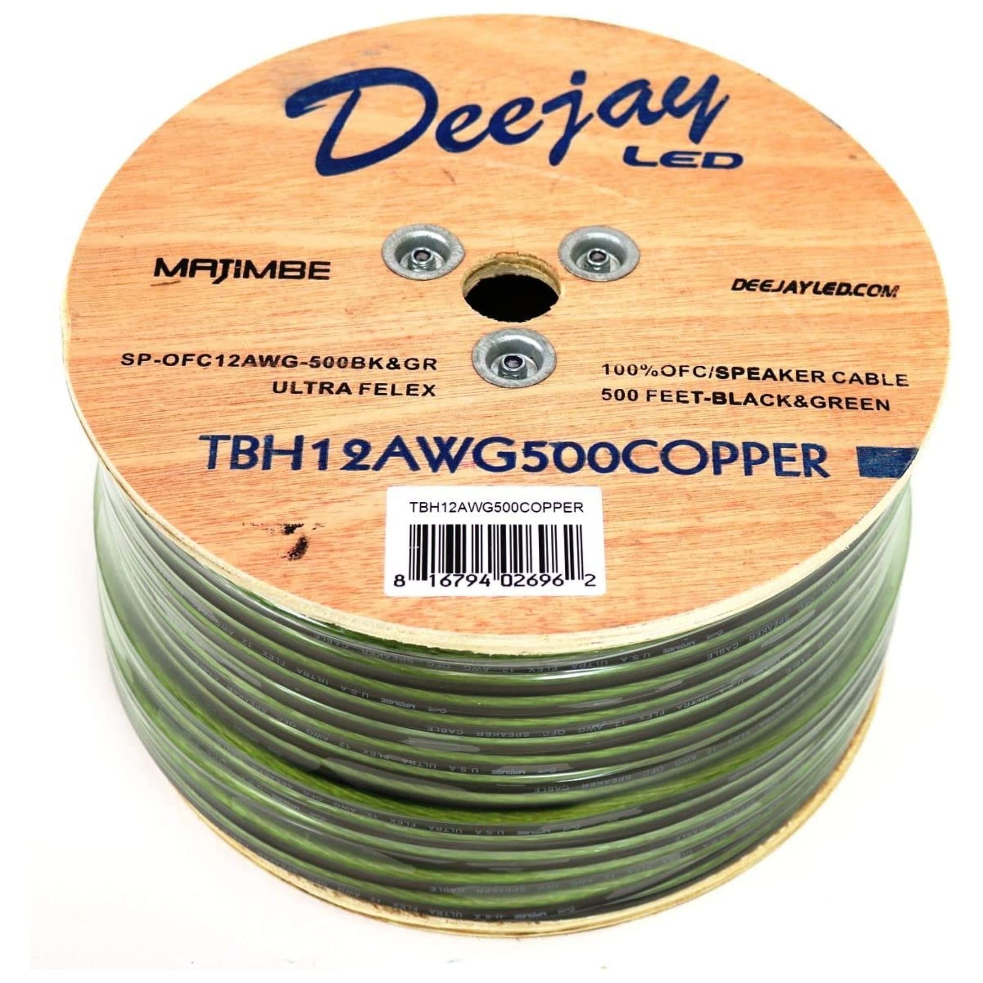 DJL 12GA 500FT Speaker Wire Copper BK