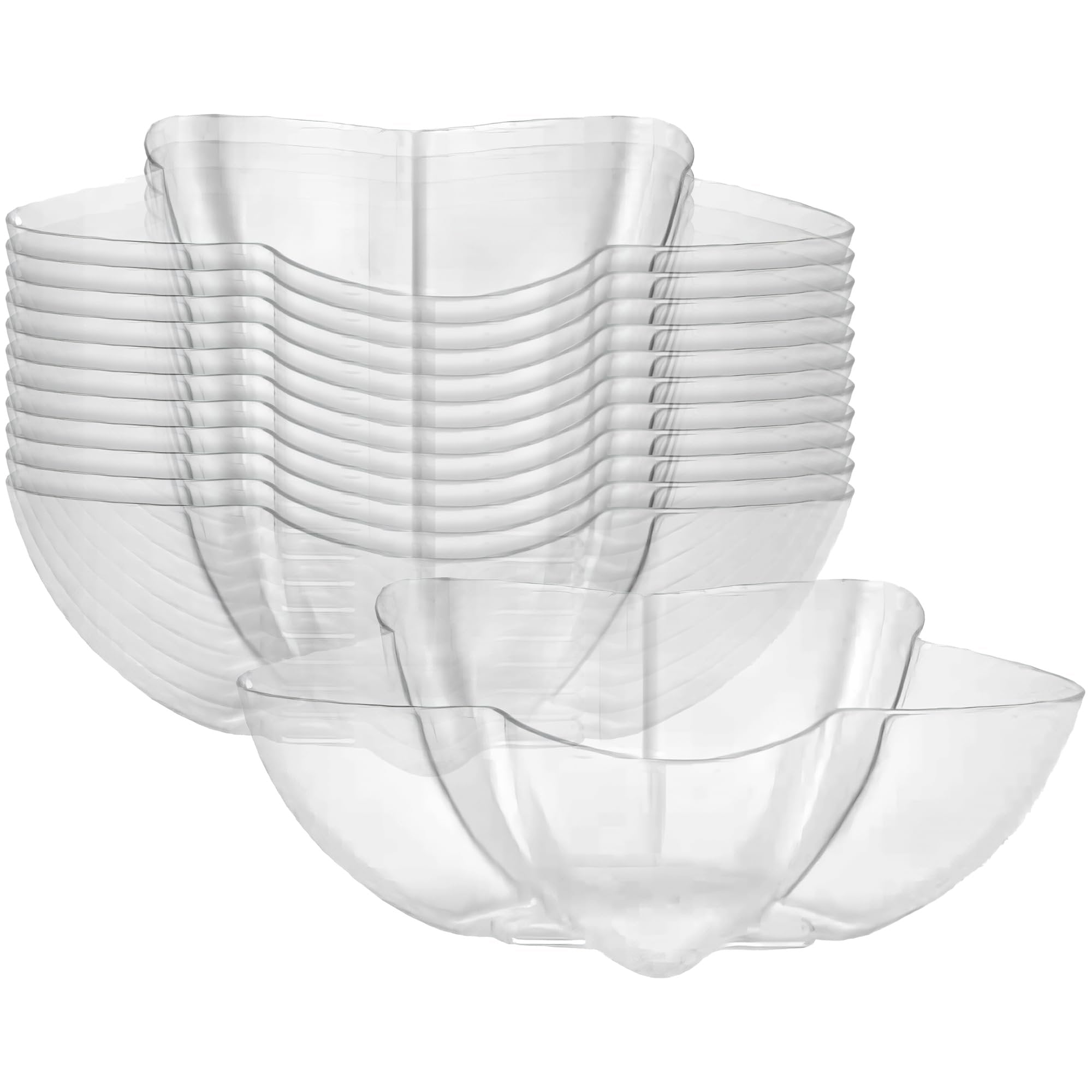 Elegant Clear Mini Stardish (3 oz.) - Premium Plastic Star-Shaped Dishes (Pack of 12) - Perfect for Banquets, Dinners, Parties, Upscale Caterings & Home Use