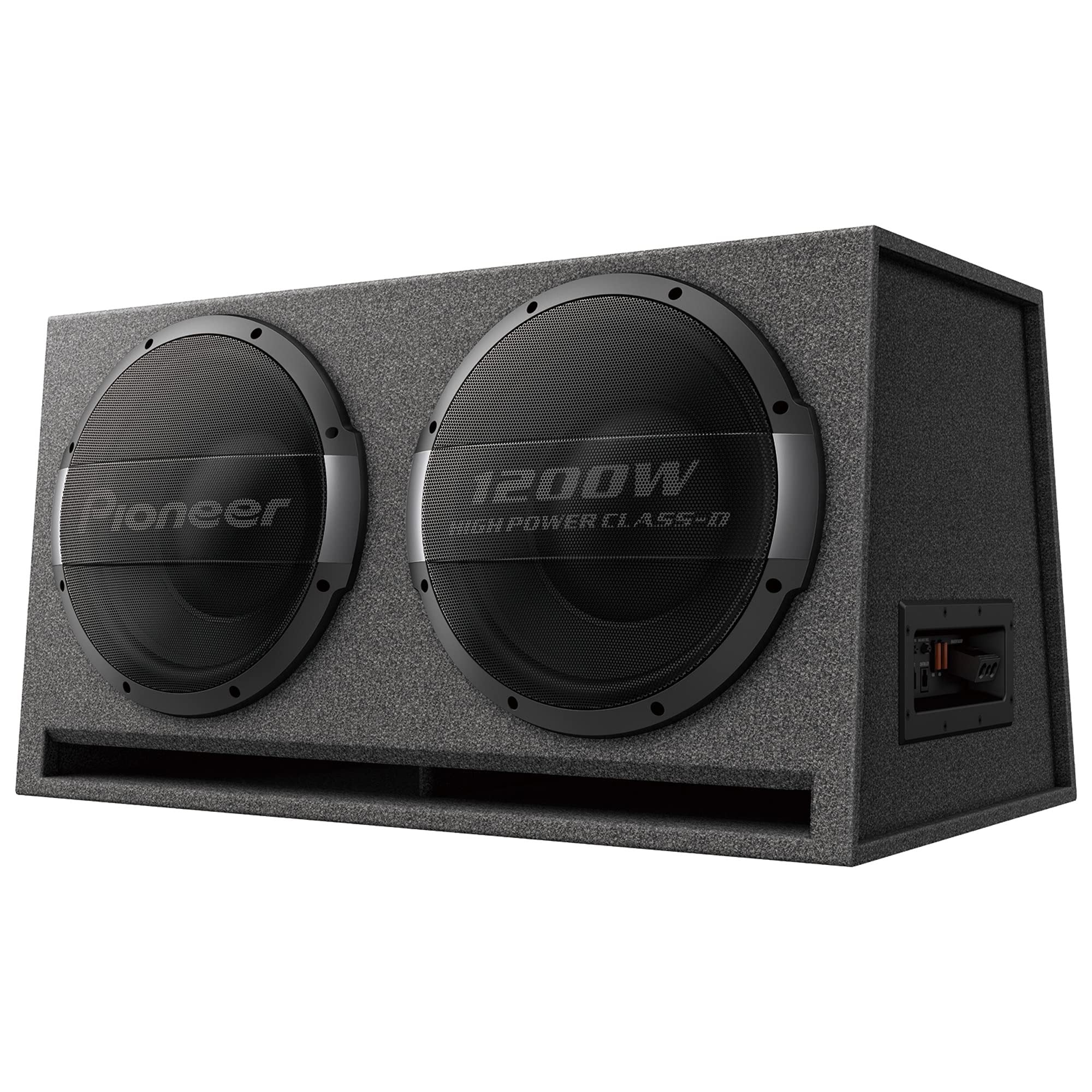 Pioneer TS-WX1220AH Dual 12" Ported Enclosure Active Subwoofer with Built-in Amplifier, Black