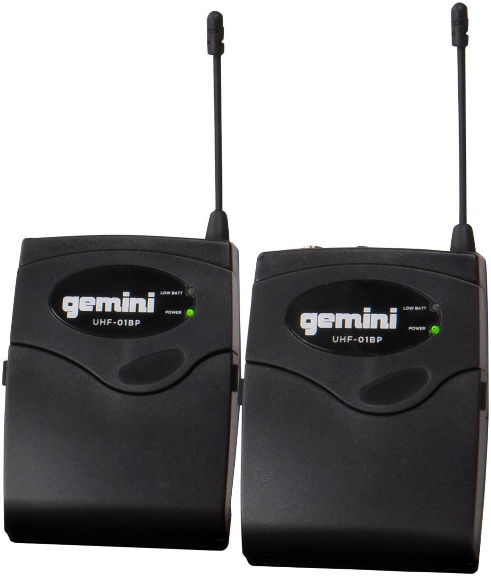 Gemini Sound UHF-04HL Professional Audio DJ Equipment Superior Single Channel Quad 4 Wireless UHF Headset Lavalier Microphones Receiver System with 150ft Operating Range
