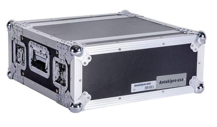 ANTAKIPRO AP-4UED 14-Inch Body Depth Rack Fly Drive Case 4-U Space Effect Cases Heavy Duty Pro Audio DJ Travel Storage Equipment Complete with Removable Front & Rear Covers