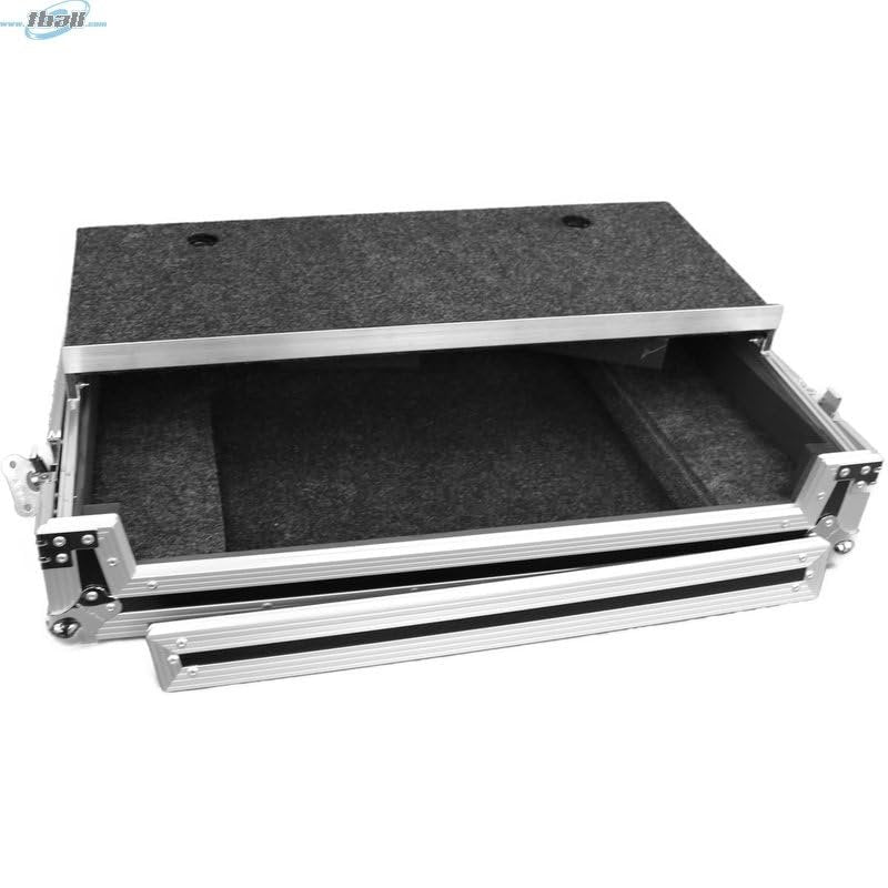 DEEJAY LED TBHDDJREV7LT DJL Fly Drive Case for Pioneer DDJREV7 Pro DJ Controller or Similarly Sized Equipment with Laptop Shelf with Wheels