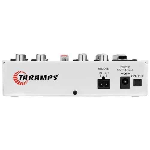 TARAMPS AUDIOMIXERT0302 Echo FX Sound Table 3-Channel Car Audio Mixer with LED Light in White Red Colorful With illuminated Knobs and Improved Adjustments