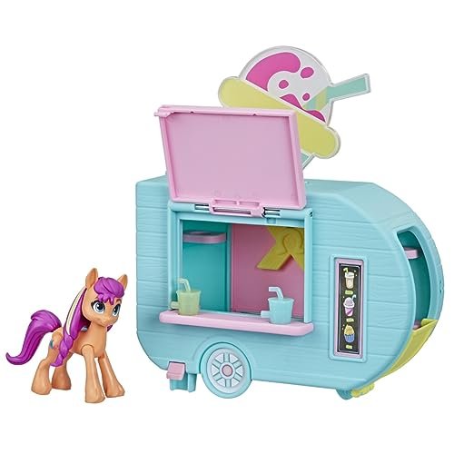 My Little Pony Playset Sunny Starscout Smoothie Truck Set, Hoof to Heart Pony Doll, Toys for Girls and Boys 5 Years Old+