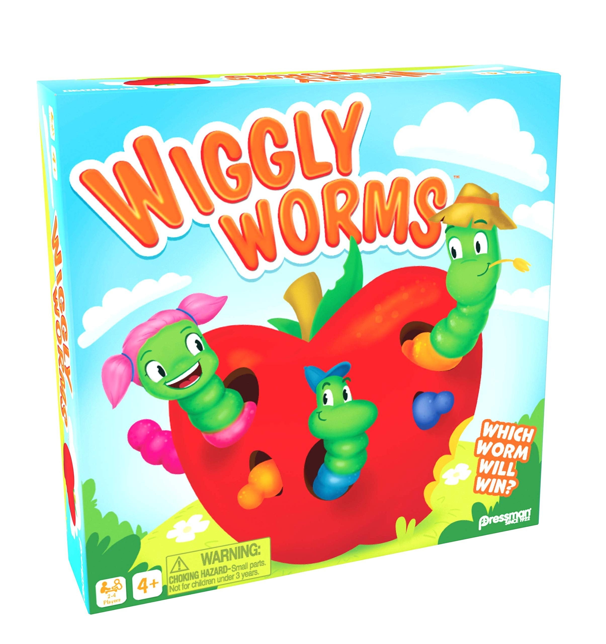 Pressman Wiggly Worms Game - Color Matching Memory Preschool Game, Kids Ages 4 and Up