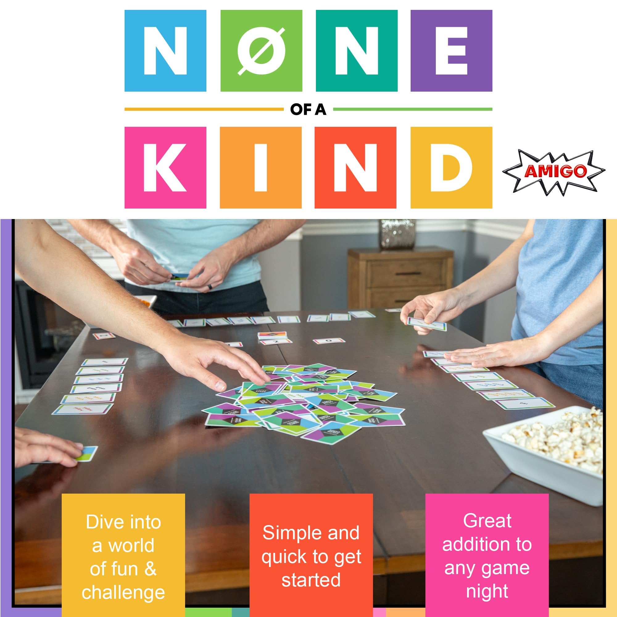 Amigo Games None of a Kind Brainteaser Card Game – A New Kind of Matching Game That is Fun for The Whole Family – for Kids & Adults Ages 7 & Older