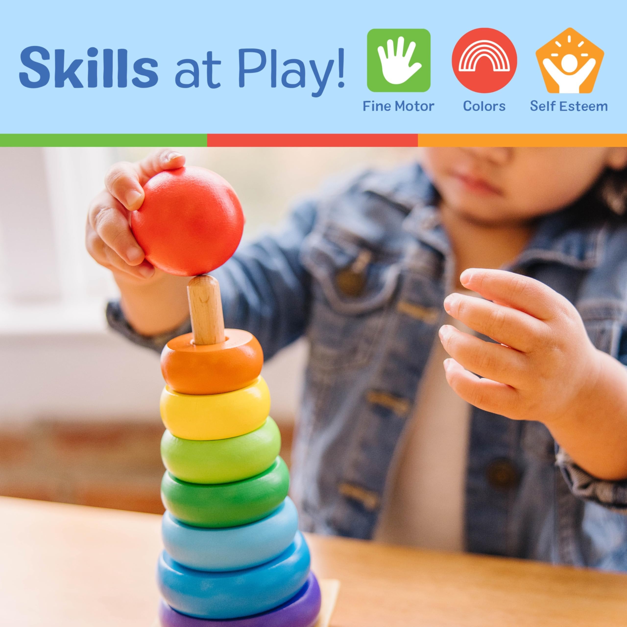 MELISSA & DOUG Rainbow Stacker, 1 EA