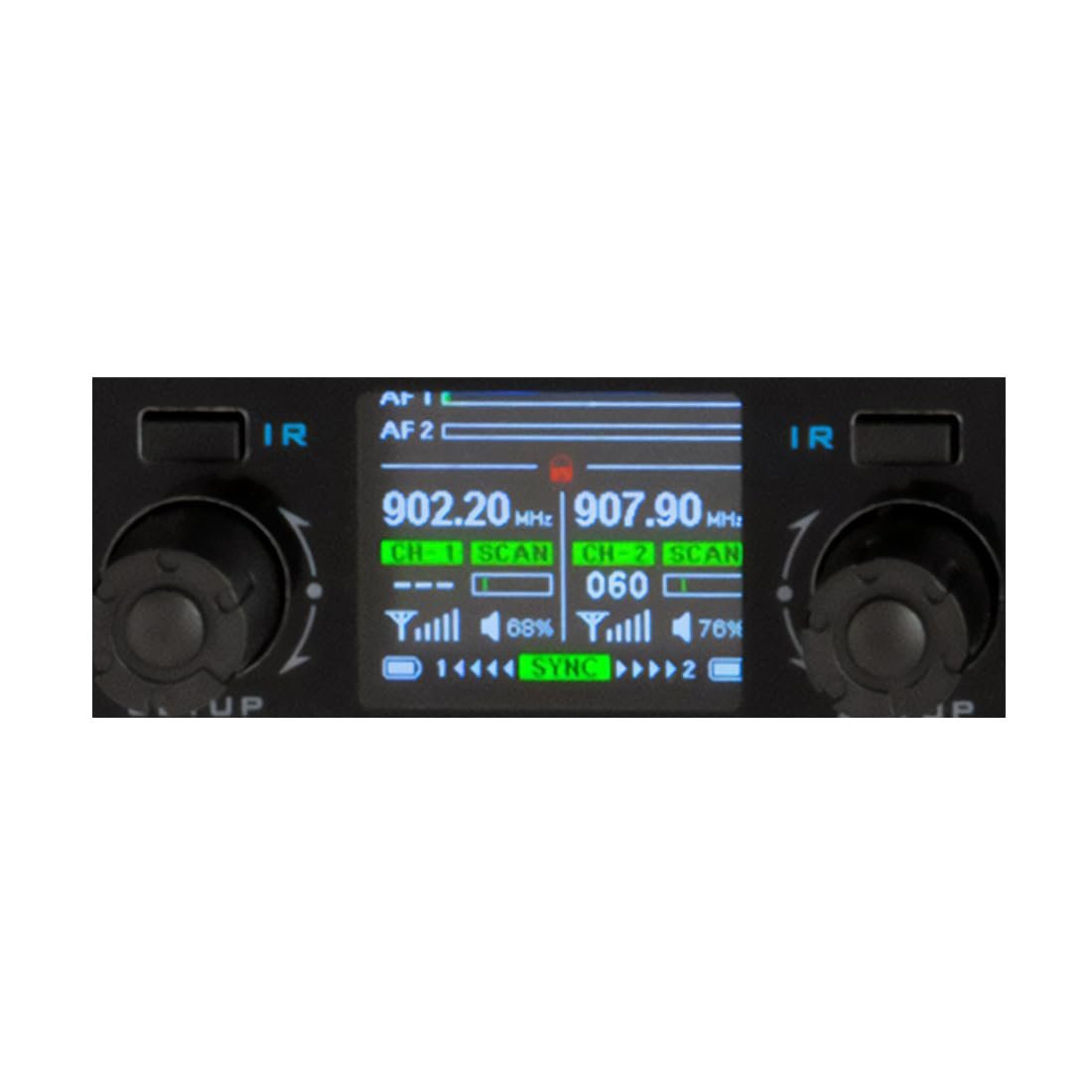 Digital UHF PLL Wireless System with Guitar Transmitter and Handheld Vocal Microphone