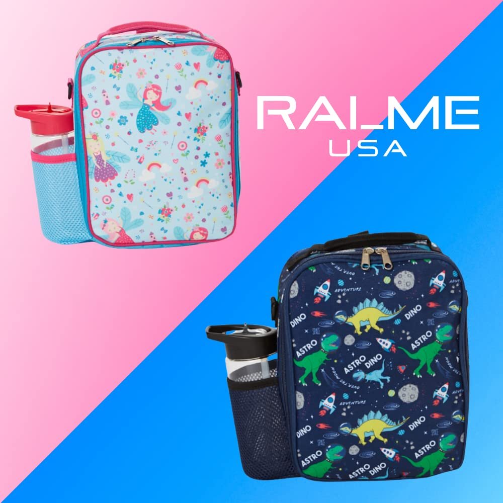 Rainbow Fairies 3-In-1 Convertible Lunch Box and Water Bottle Set, Soft Insulated Lunch Bag with Water Bottle for Girls