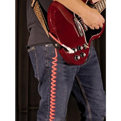 Pig Hog PHCC30CA Half Coil Instrument Cable 30ft, Candy Apple