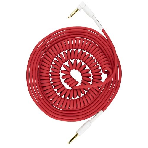 Pig Hog PHCC30CA Half Coil Instrument Cable 30ft, Candy Apple