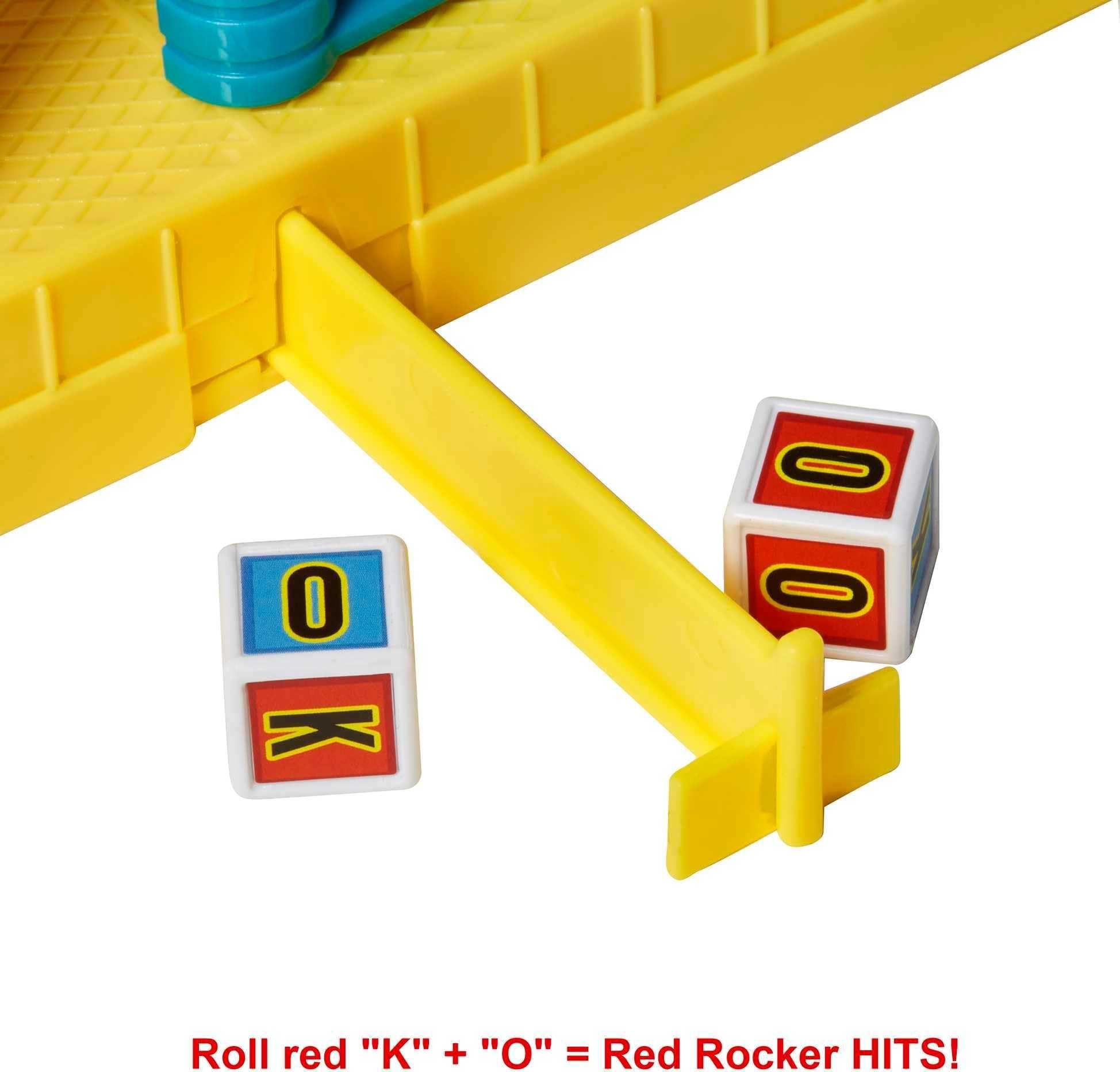 Mattel Games Rock 'Em Sock 'Em Robots Kids Game with Red Rocket & Blue Bomber Fighters