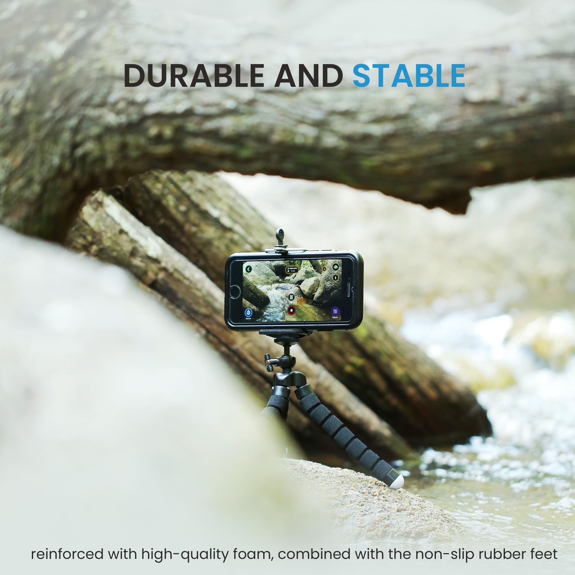 IDANCE Phone Tripod with Bluetooth Remote, 62" Flexible Tripod and Selfie Stick, Portable Tripod Universal Phone Holder Stand, Compatible with iPhone Android Phone