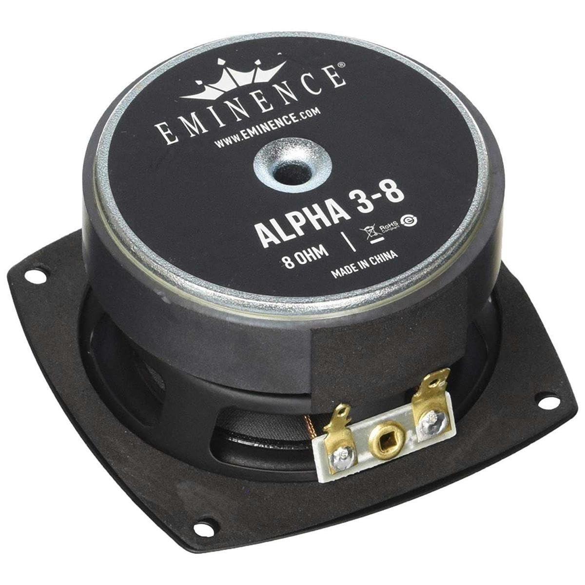 Eminence ALPHA38 3 Inch 8Ohm MID Bass Woofer 60W, Black