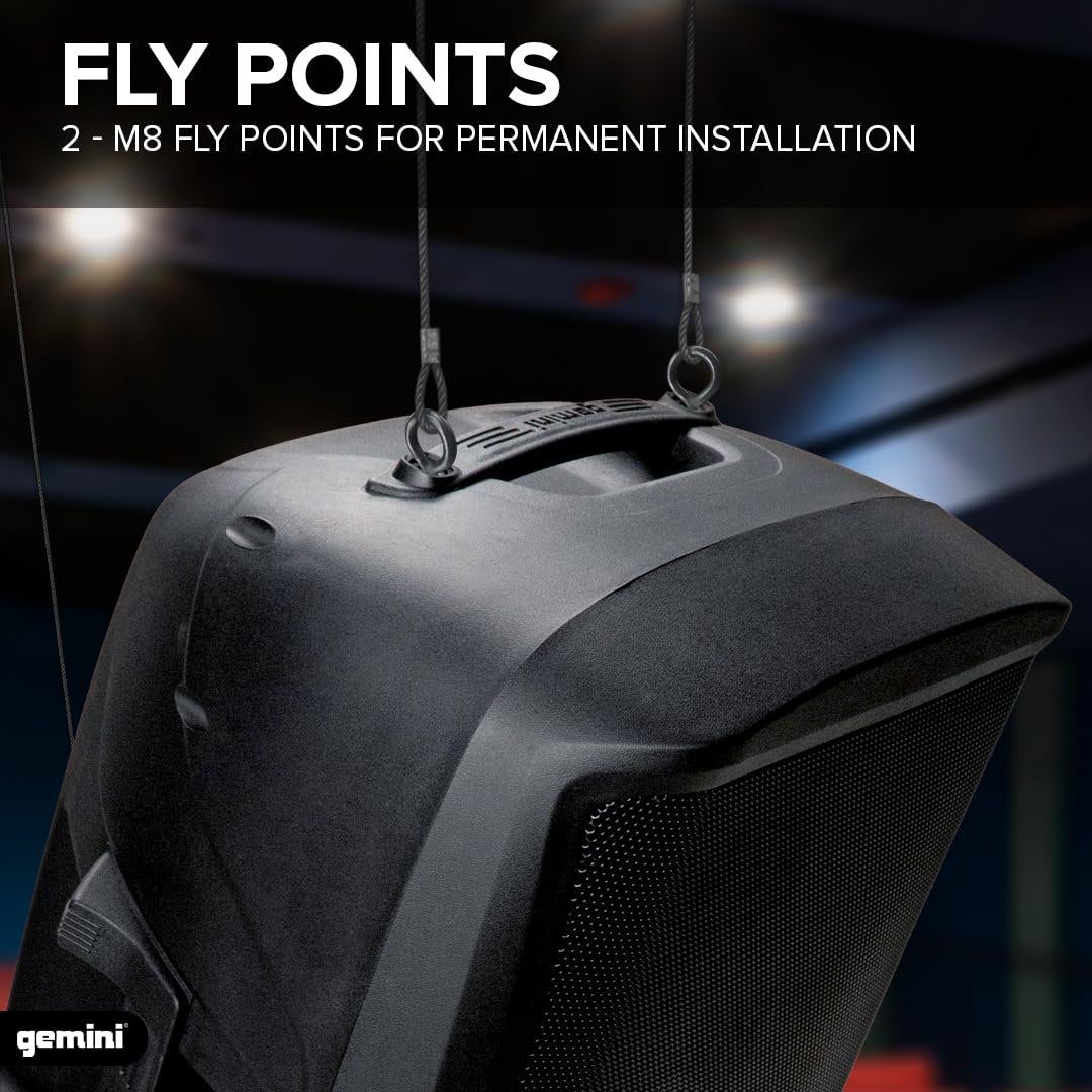 Gemini Sound AS-2112BT - Dynamic 1500W 12-inch Bluetooth Loudspeaker for DJs & Audio Enthusiasts - Perfect for Parties, Church & DJ Events, with Easy TWS Pairing, USB/SD Playback & Rugged Design