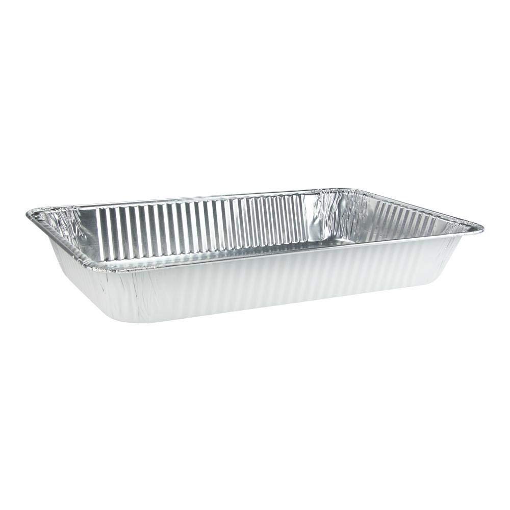 Kingzak White Aluminum Pan - Full Size (50 Count) - Stylish and Durable Bakeware for Cooking and Serving