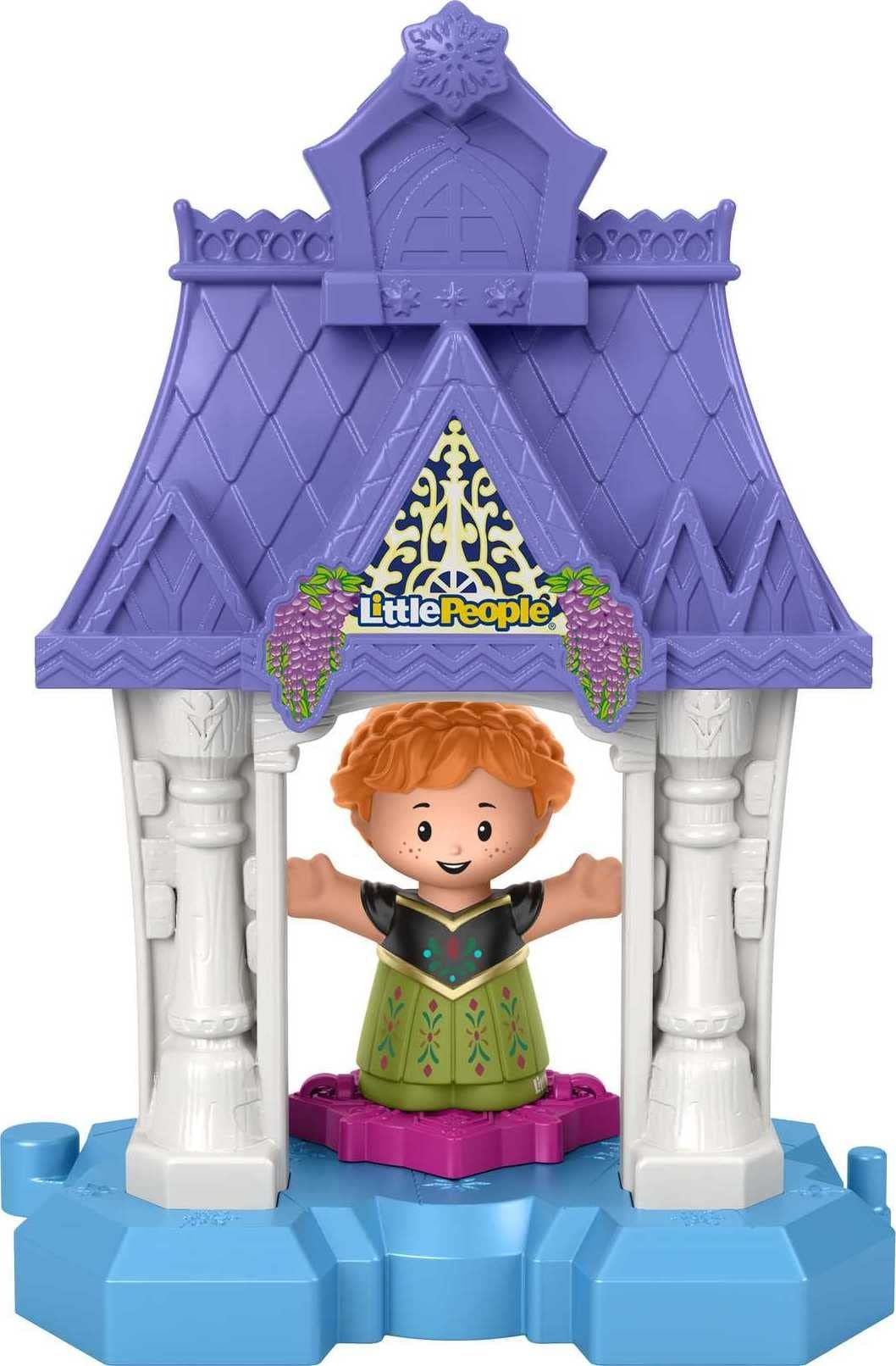 Fisher-Price Little People Toddler Toy Disney Frozen Anna in Arendelle Playset with Figure for Preschool Pretend Play Kids Ages 18+ Months