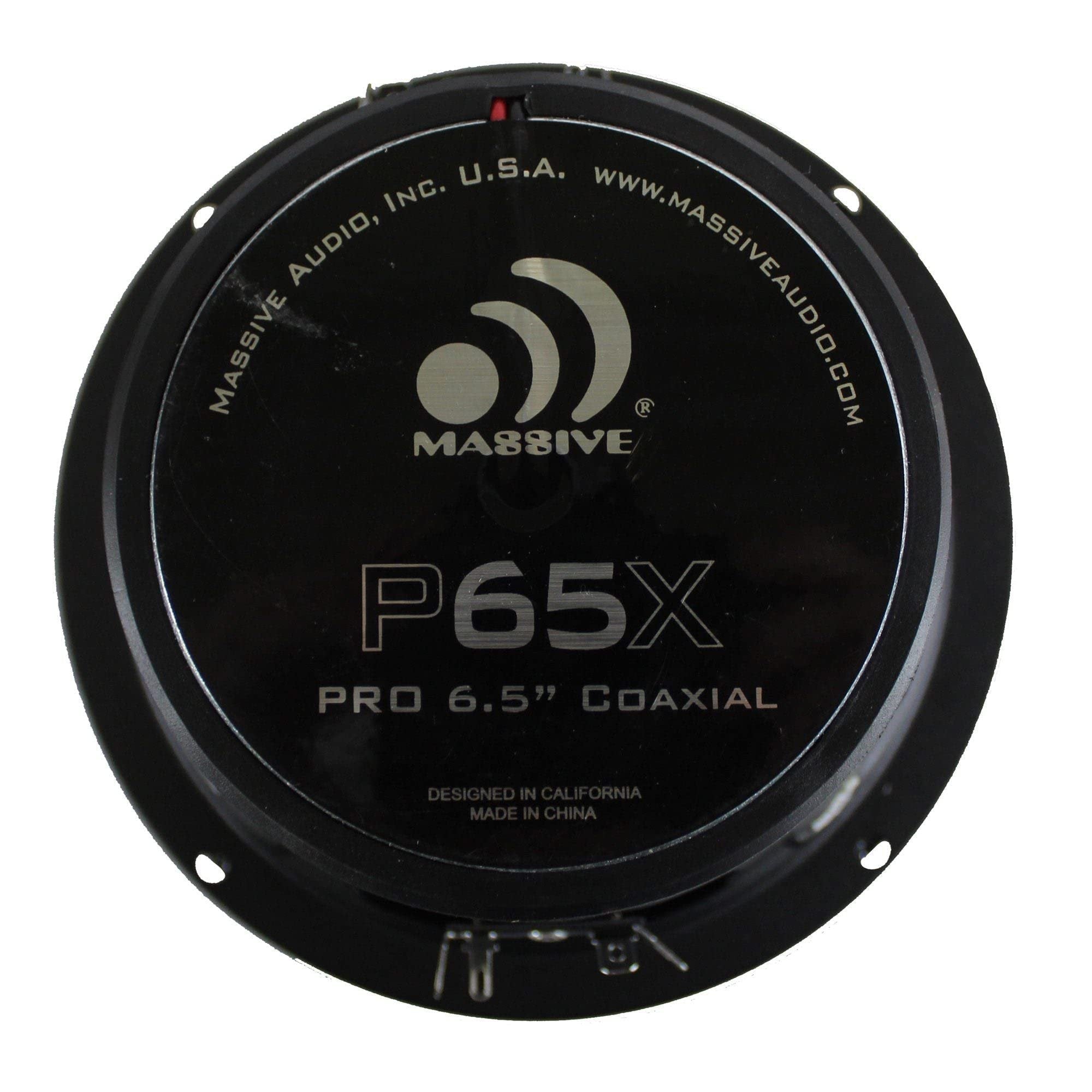 Massive Audio P65X - 6 Inch / 6.5 Inch, 240 Watts Max / 120w RMS, 4 Ohm, PX Series, Pro Audio Coaxial Car Audio Speaker System (Sold as Each)