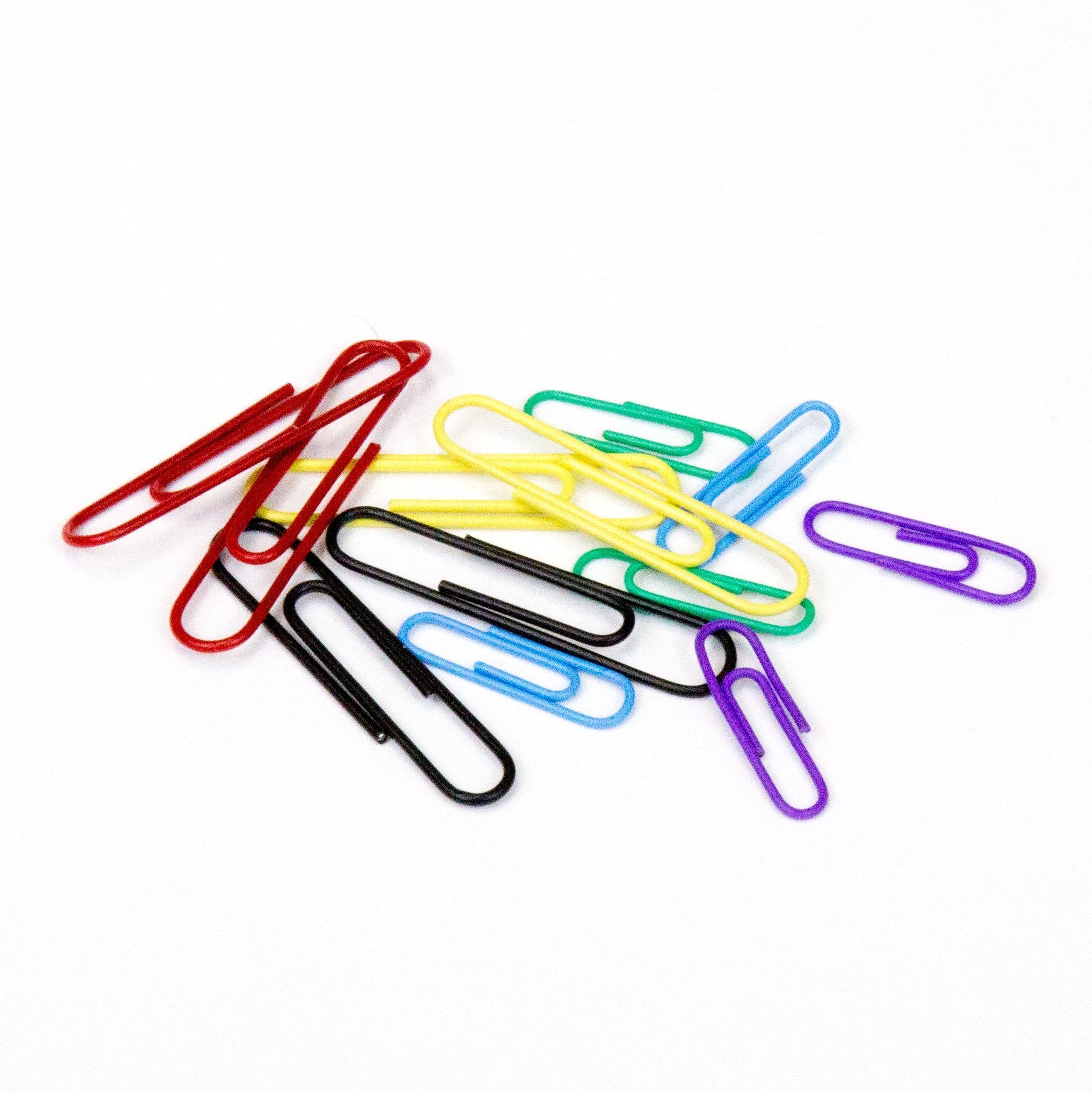 U Brands Paper Clips, Medium 1-1/8-Inch and Large 2-Inch Sizes, Assorted Colors, 450-Count - 661U08-24