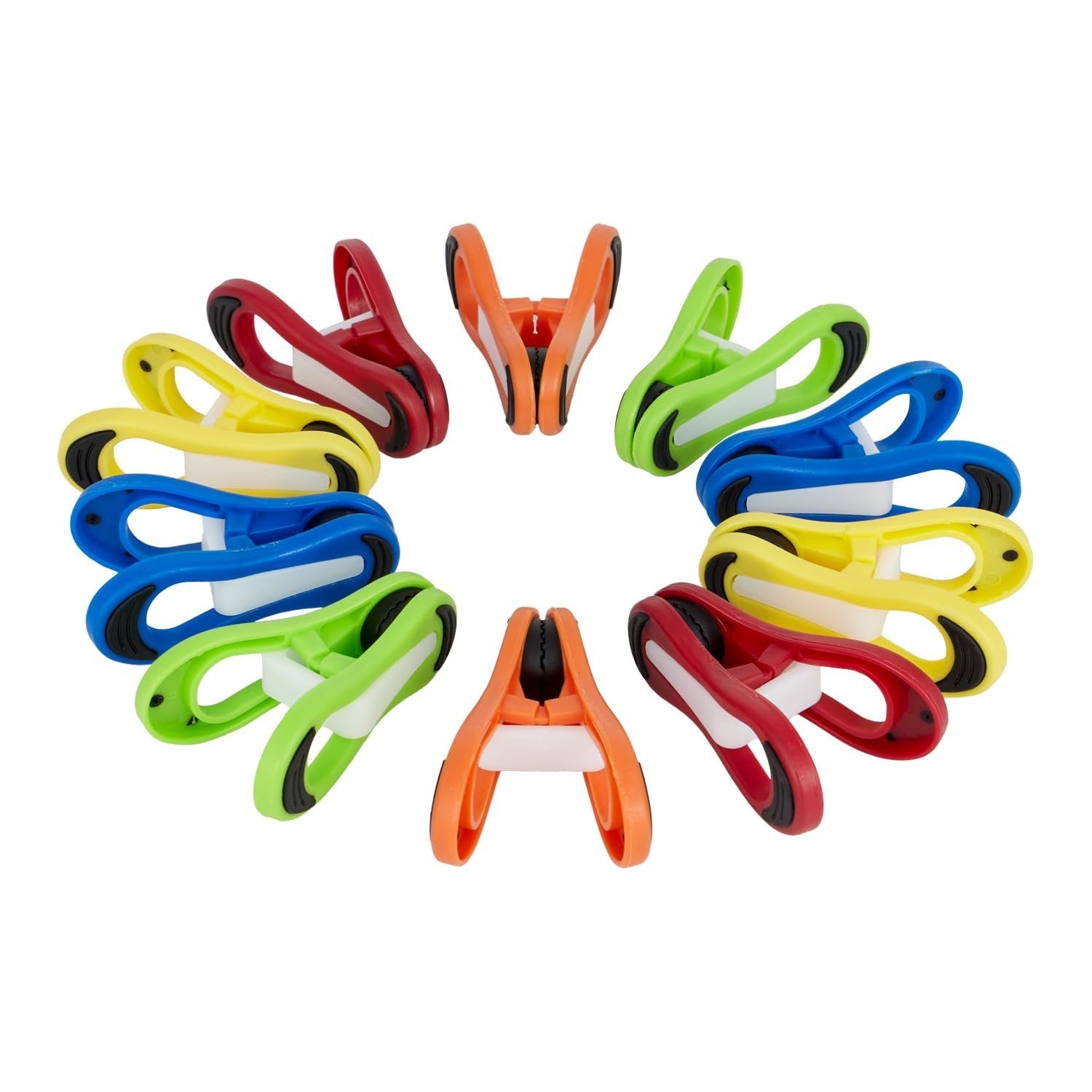 Home Basics BC37290 Multi-Purpose Plastic Clips, 1.50" H x 2.75" L x 1" W, Multicolor