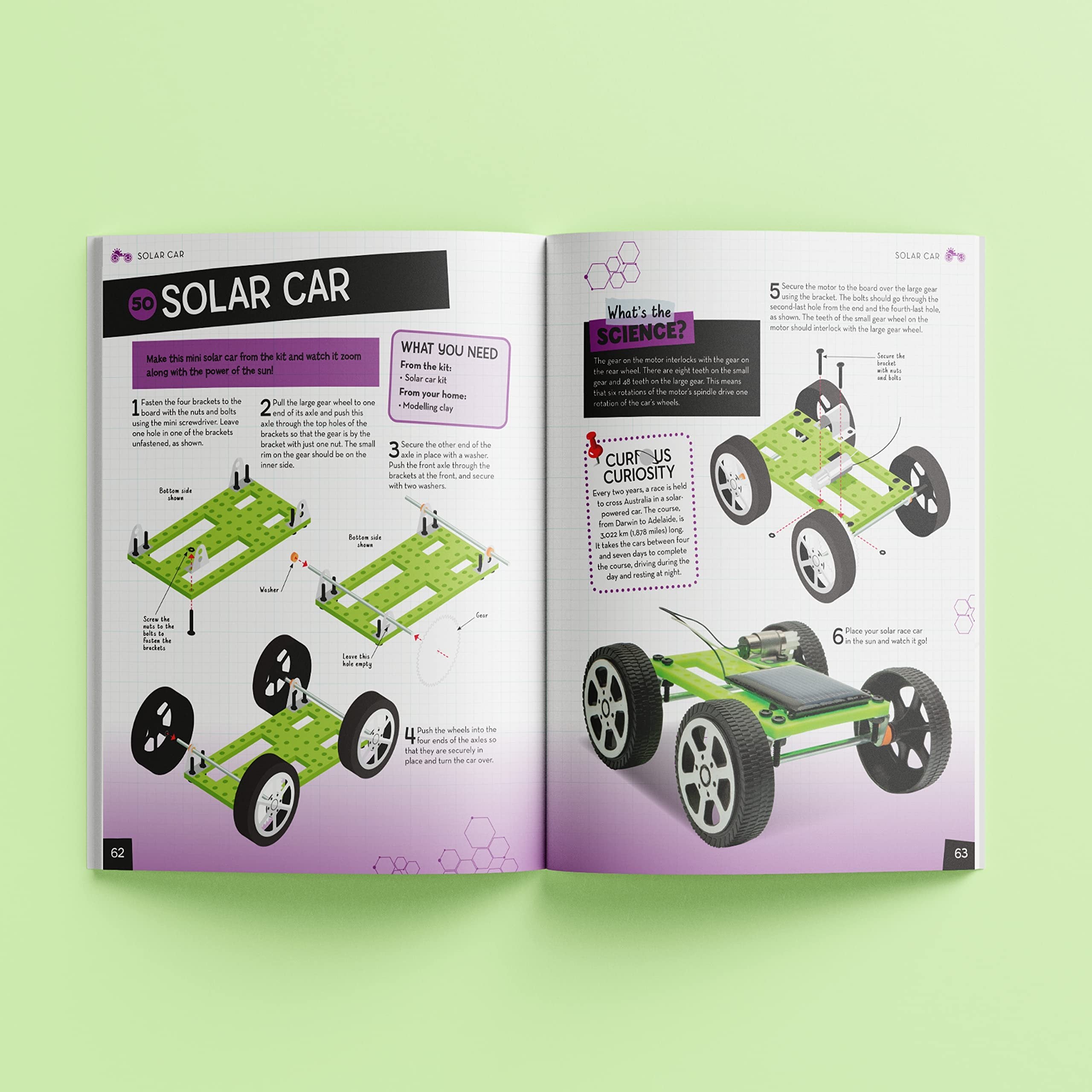 Hinkler Curious Universe - Shocking Electricity Science Kit - 50 Science Experiments with 70 Piece Kit - DIY Science for Kids - Create Gadgets - Build a Solar Car - STEM Skills for Kids Aged 8 to 12