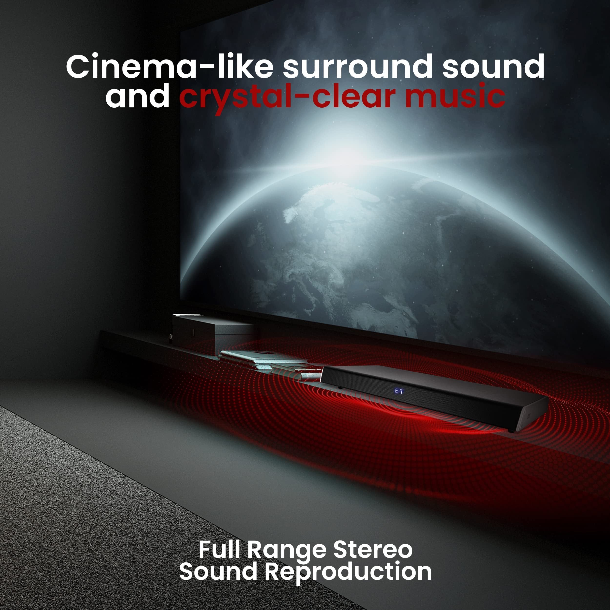Pyle PSBV630HDBT Home Theater Speakers, TV Sound Bar Sound Base Bluetooth Wireless Speaker