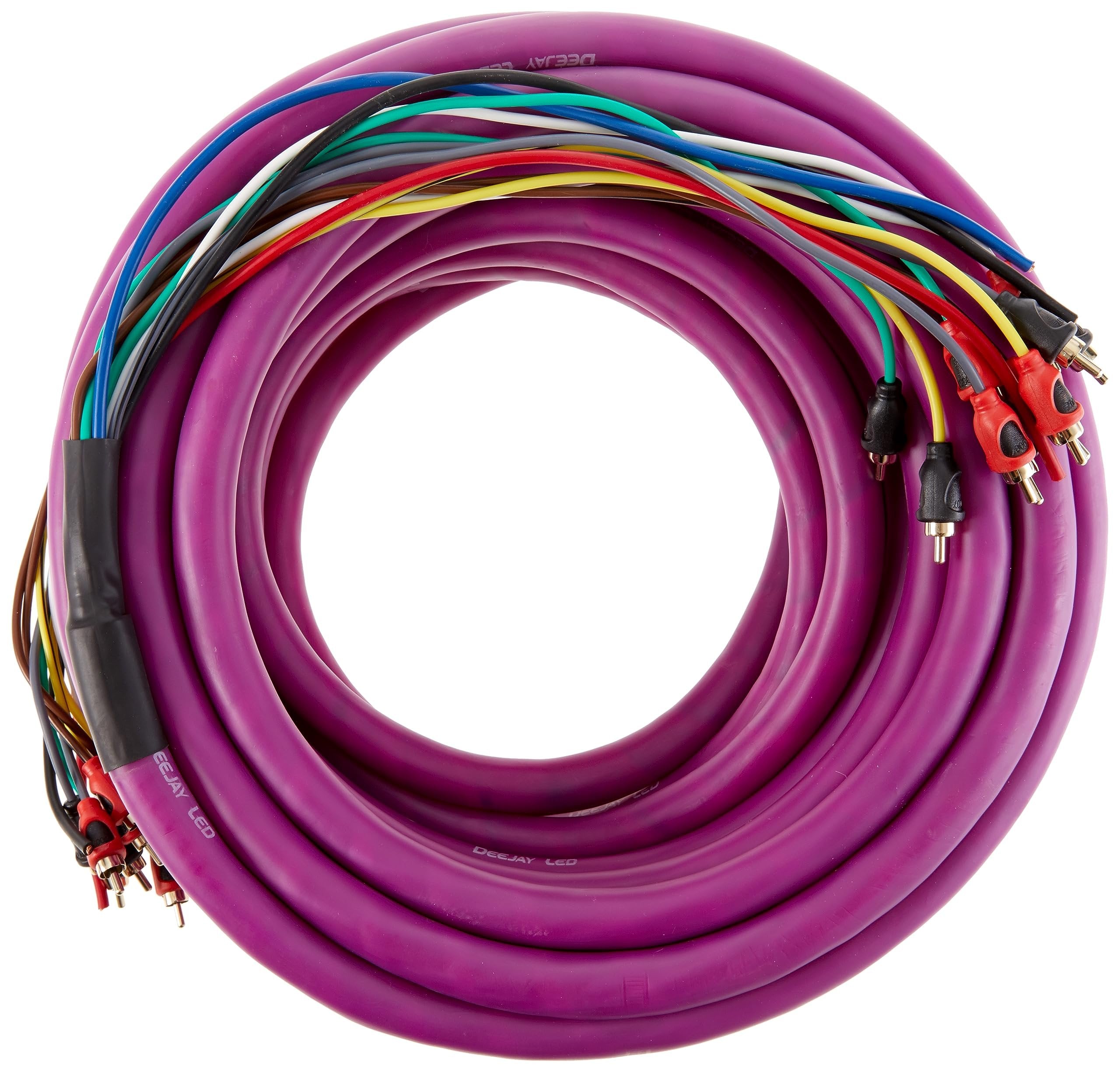 DEEJAY LED TBHMED36PURPLE DEEJAYLED Purple 36FT 10RCA 3 Power Copp