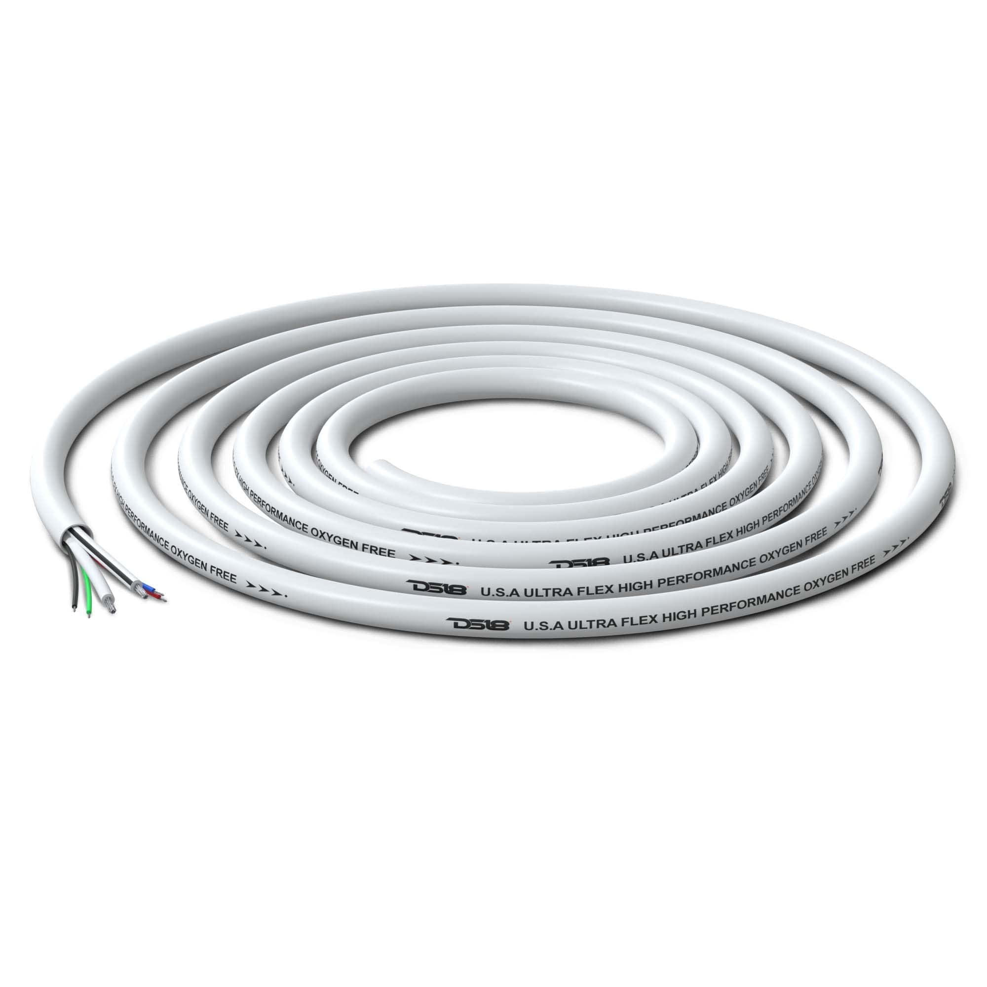 DS18 MOFC16/18GA-100SWRGB Marine Tinned OFC 18-GA RGB Wires with 16-GA Speaker Wires 100 Feet