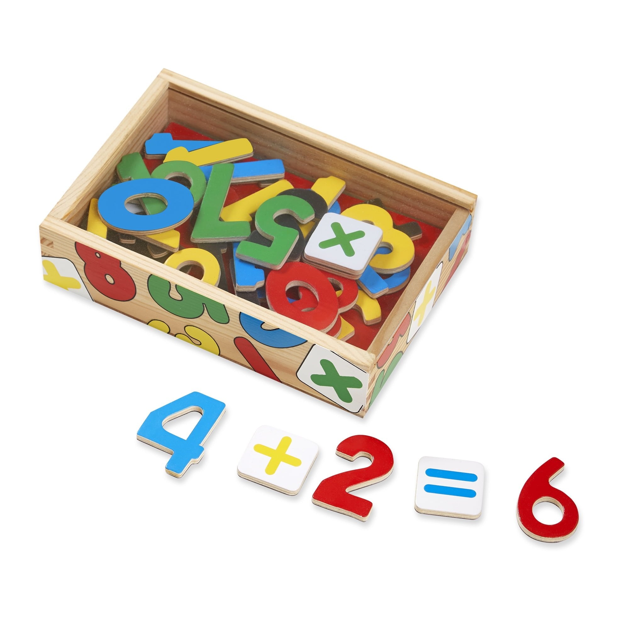 Melissa & Doug 37 Wooden Number Magnets in a Box