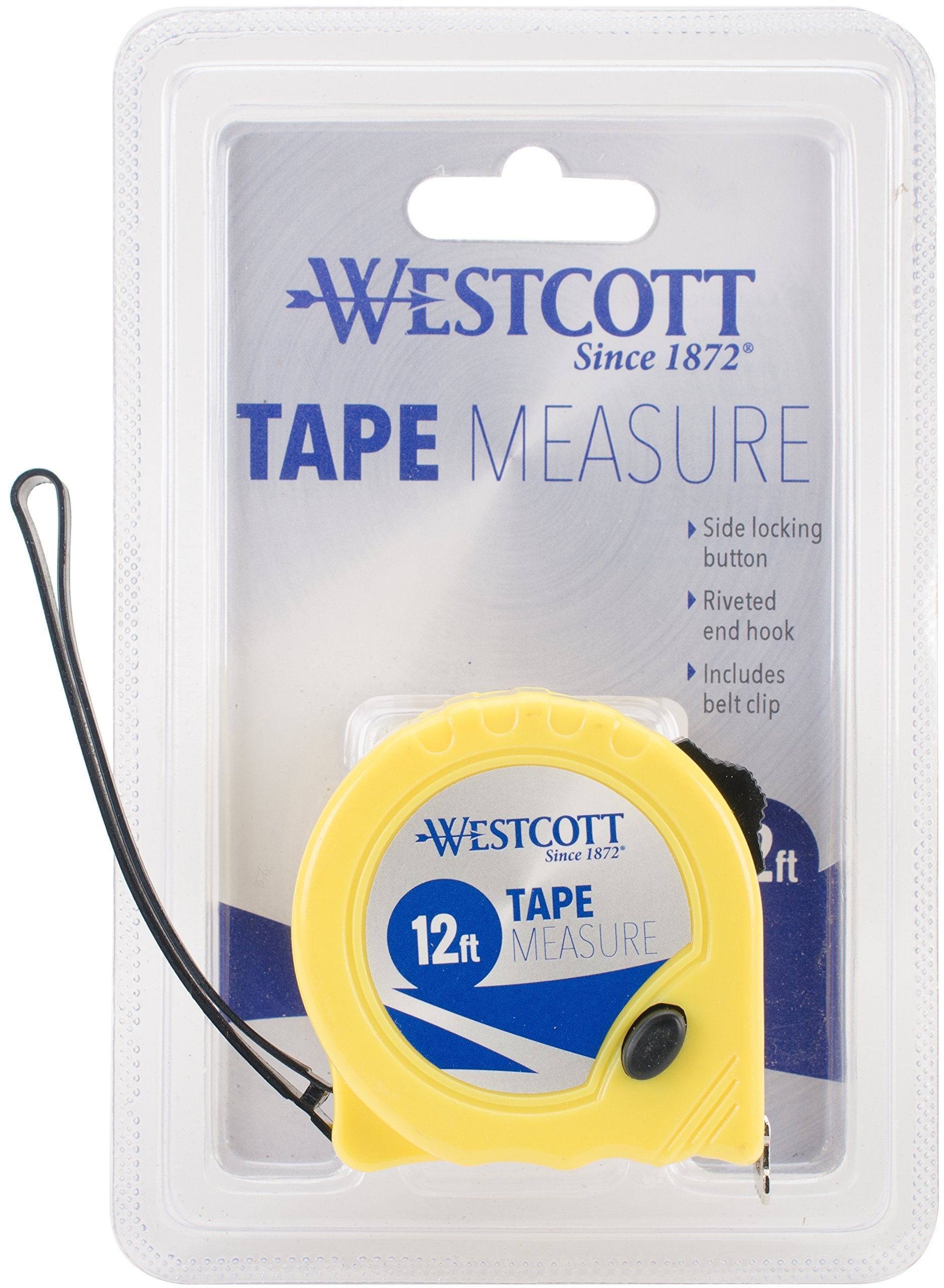 Westcott 15651-030 12' Tape Measure Yellow
